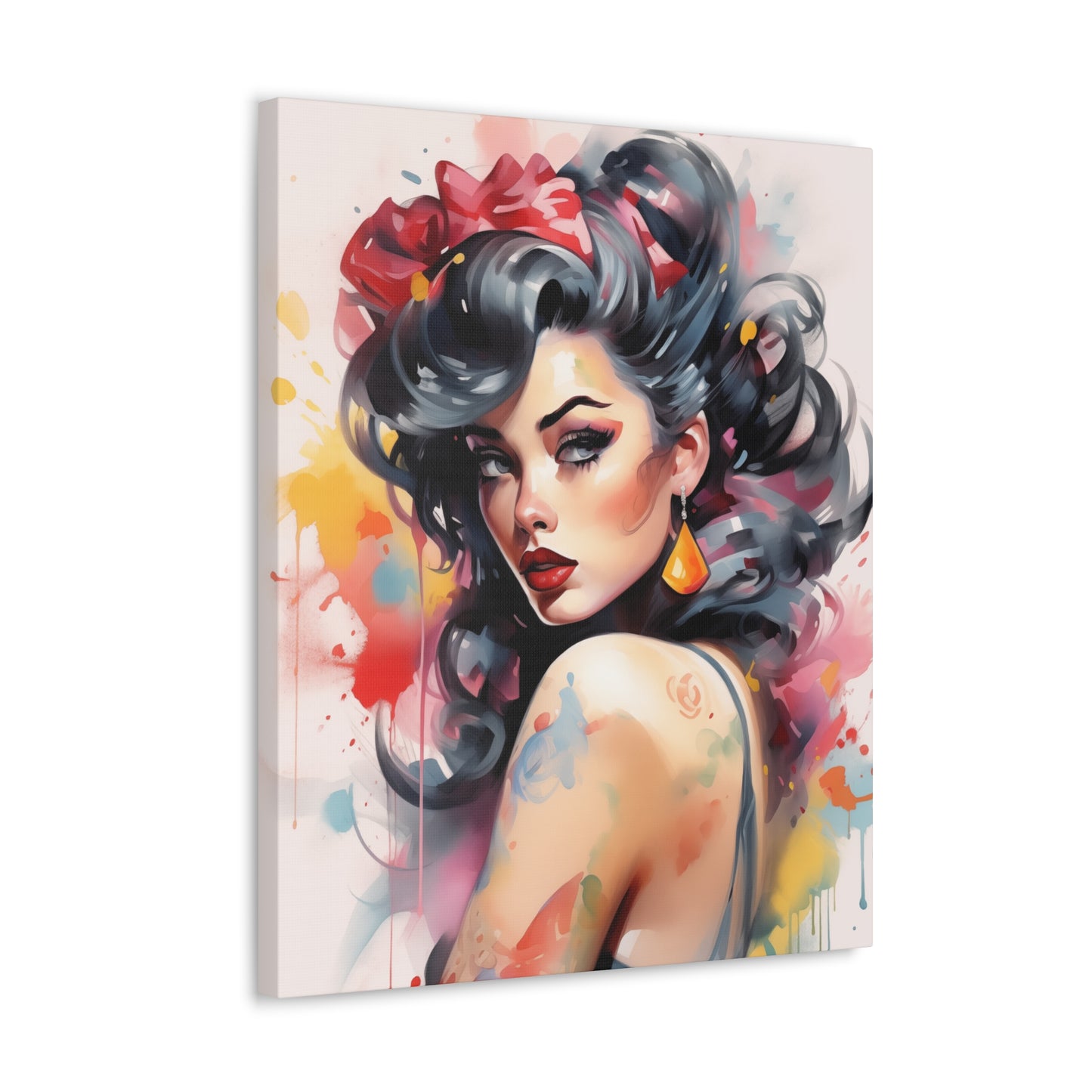 Canvas Wall Art, Gallery Wrapped Pop Art, Femme Doll Wall Art – Genevieve
