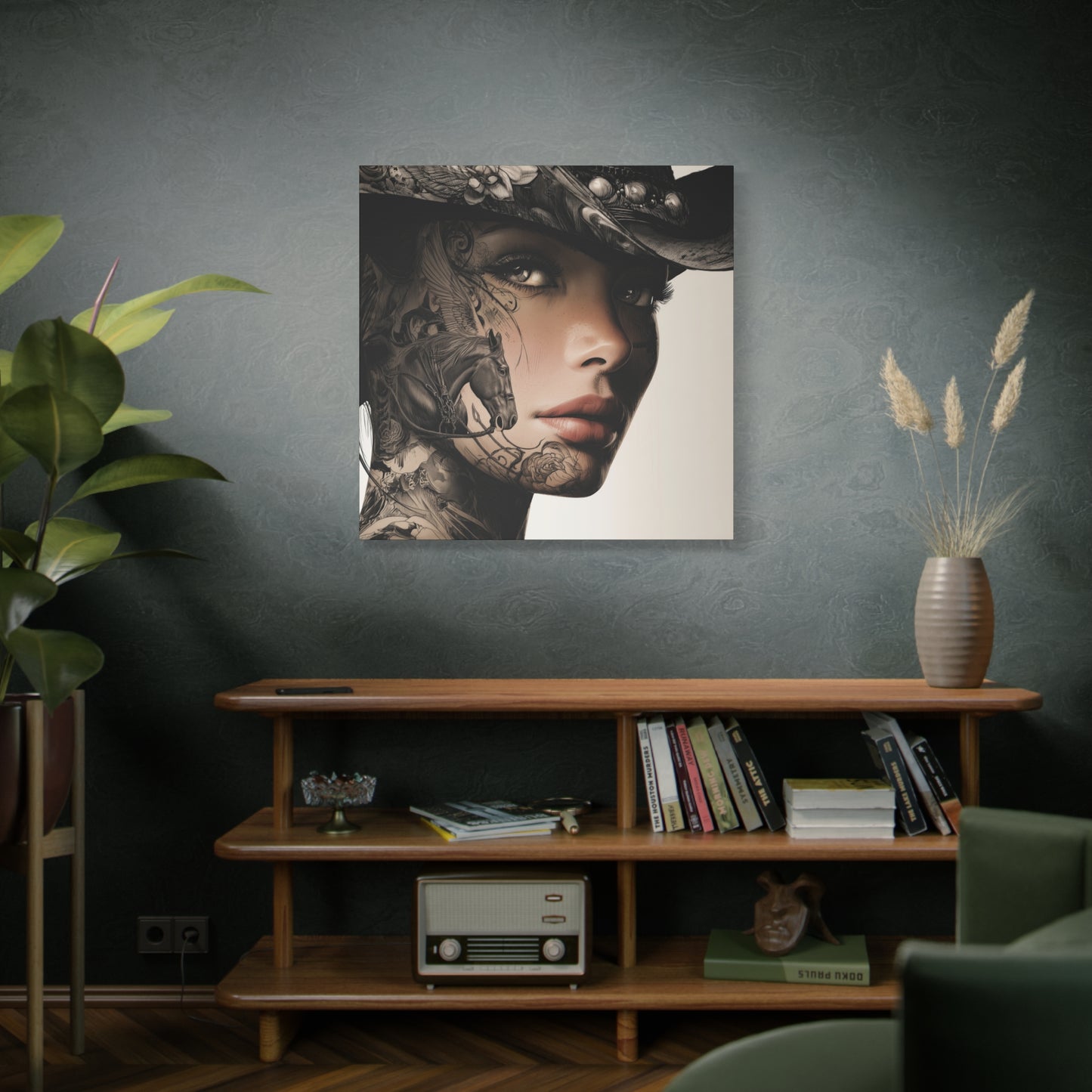 Gallery Wrapped Canvas, Wranglers and Wreckage Art Canvas, Erotic Pinup Art Canvas – Memphis