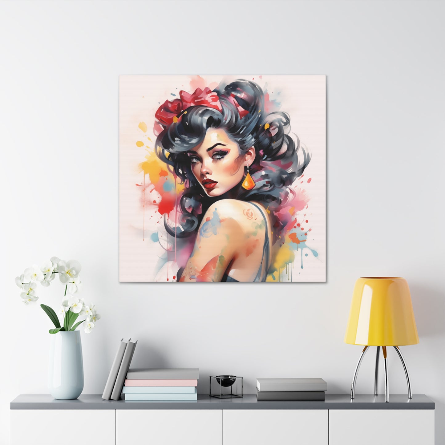 Canvas Wall Art, Gallery Wrapped Pop Art, Femme Doll Wall Art – Genevieve