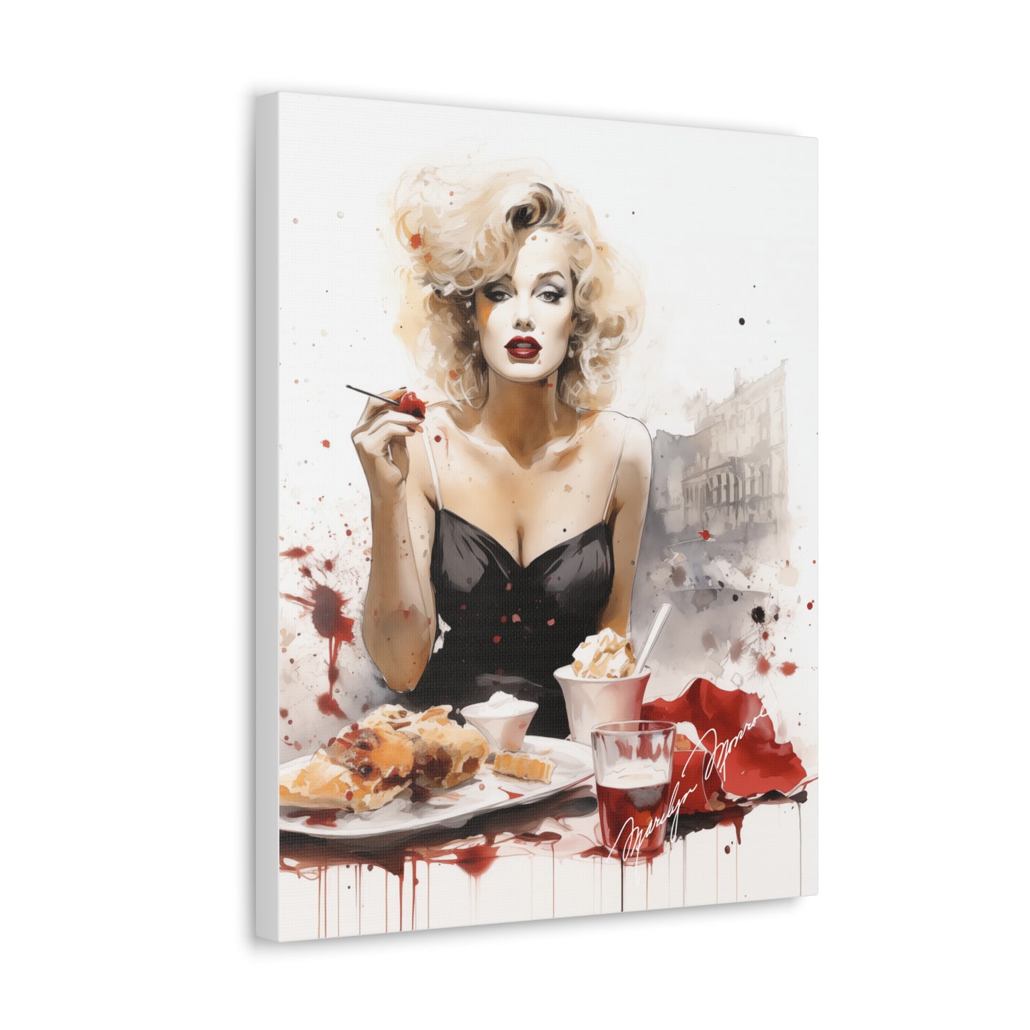 Canvas Wall Art, Gallery Wrapped Pop Art, Celebrity Wall Art – Marilyn Monroe - Cafe