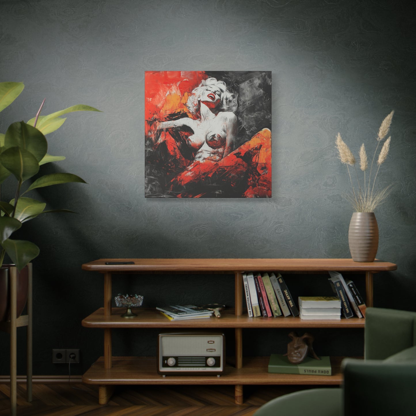 Gallery Wrapped Canvas, Guilt and Grit Adult Art Canvas, Erotic Pinup Art Canvas – Gianna