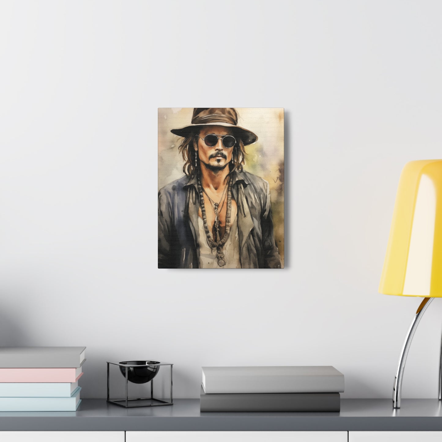 Gallery Wrapped Canvas, Celebrity Inspired, Pop Art Canvas – Johnny