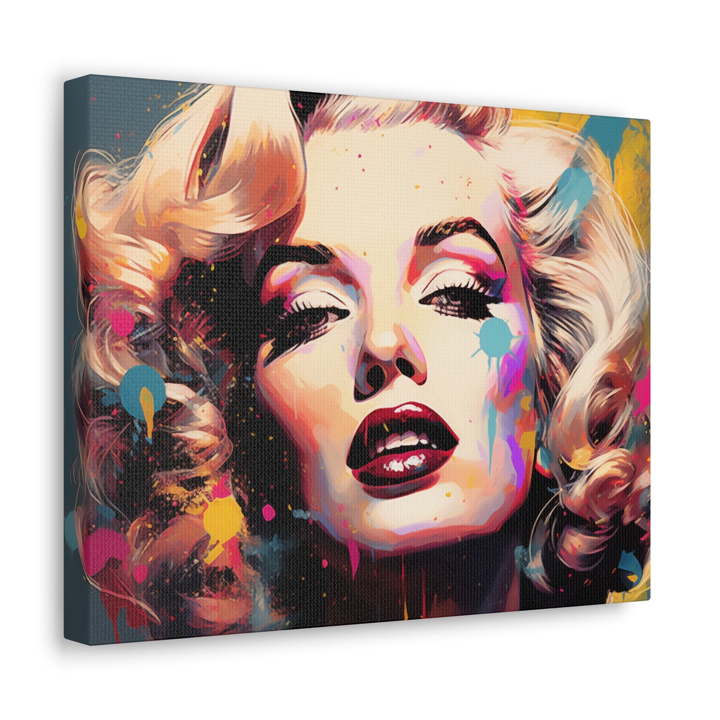 Canvas Wall Art, Gallery Wrapped Pop Art, Celebrity Wall Art – Marilyn Monroe - Abstract