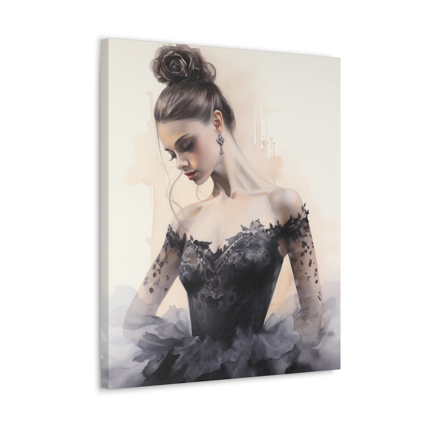 Gallery Wrapped Canvas, Ballerina Beauty, Ballet Art Canvas – Lola