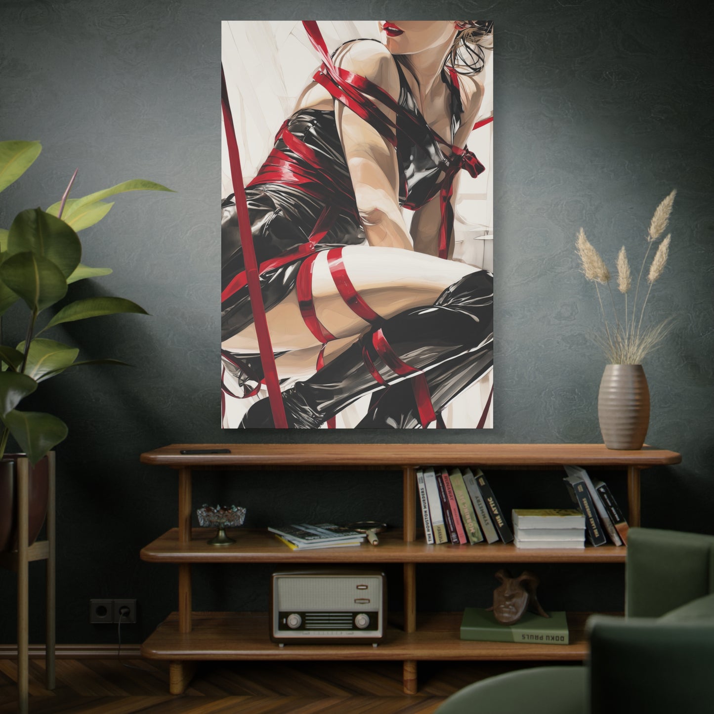 Gallery Wrapped Canvas, Ropes and Reverence Art Canvas, Erotic Shibari Art Canvas – Monica