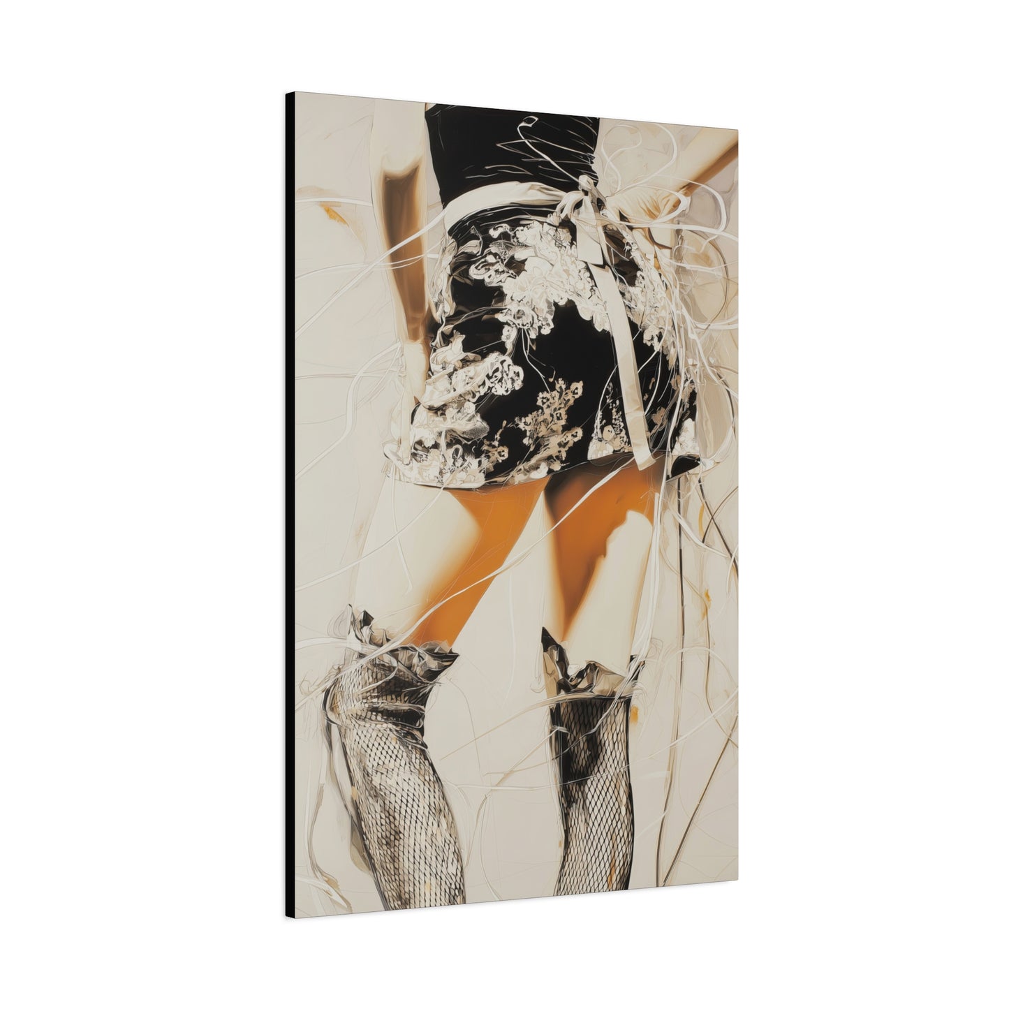 Gallery Wrapped Canvas, Tongue and Cheek Art Canvas, Naughty Girl Art Canvas – Lana