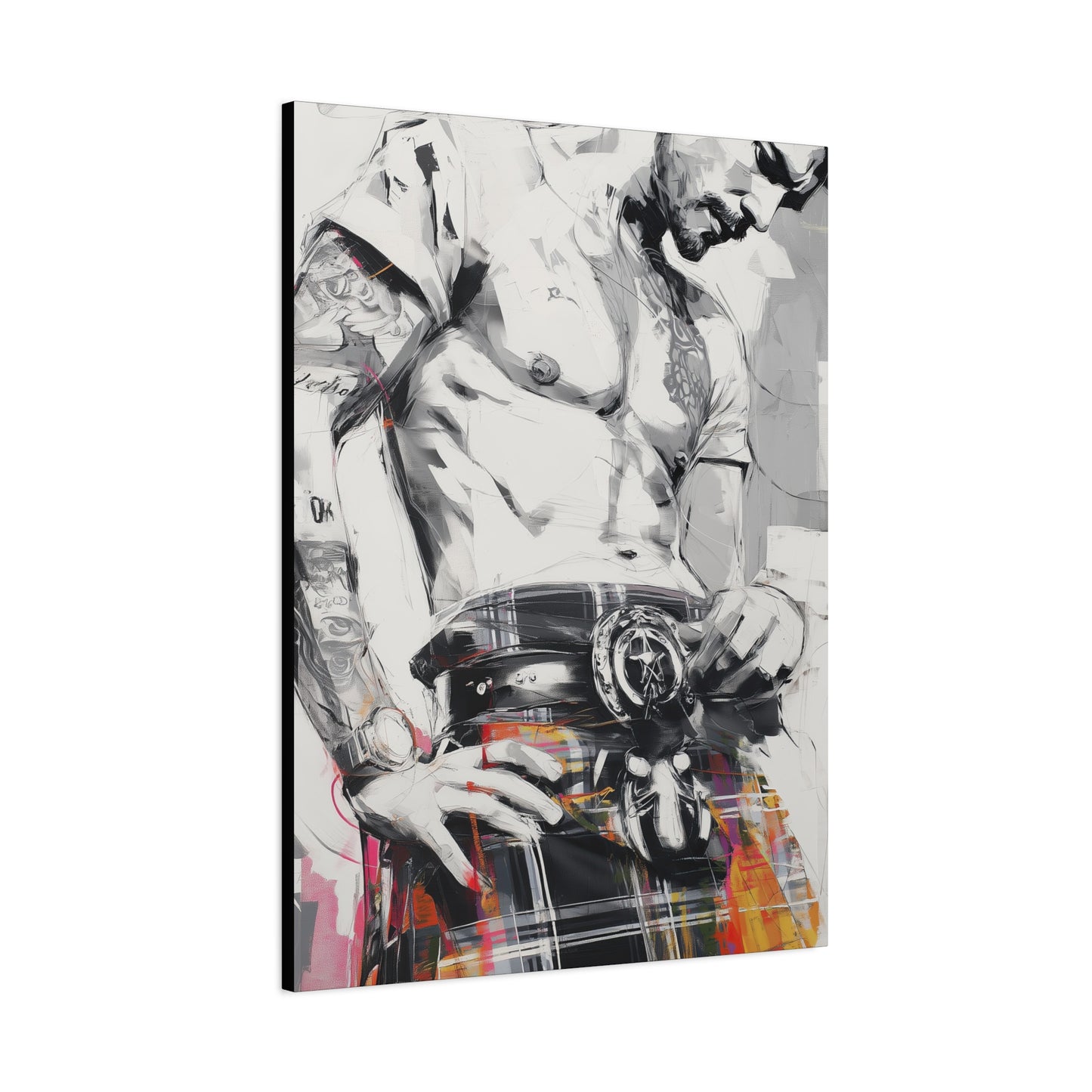 Gallery Wrapped Canvas, Kilts and Carnage Art Canvas, Erotic Pinup Art Canvas – Callum