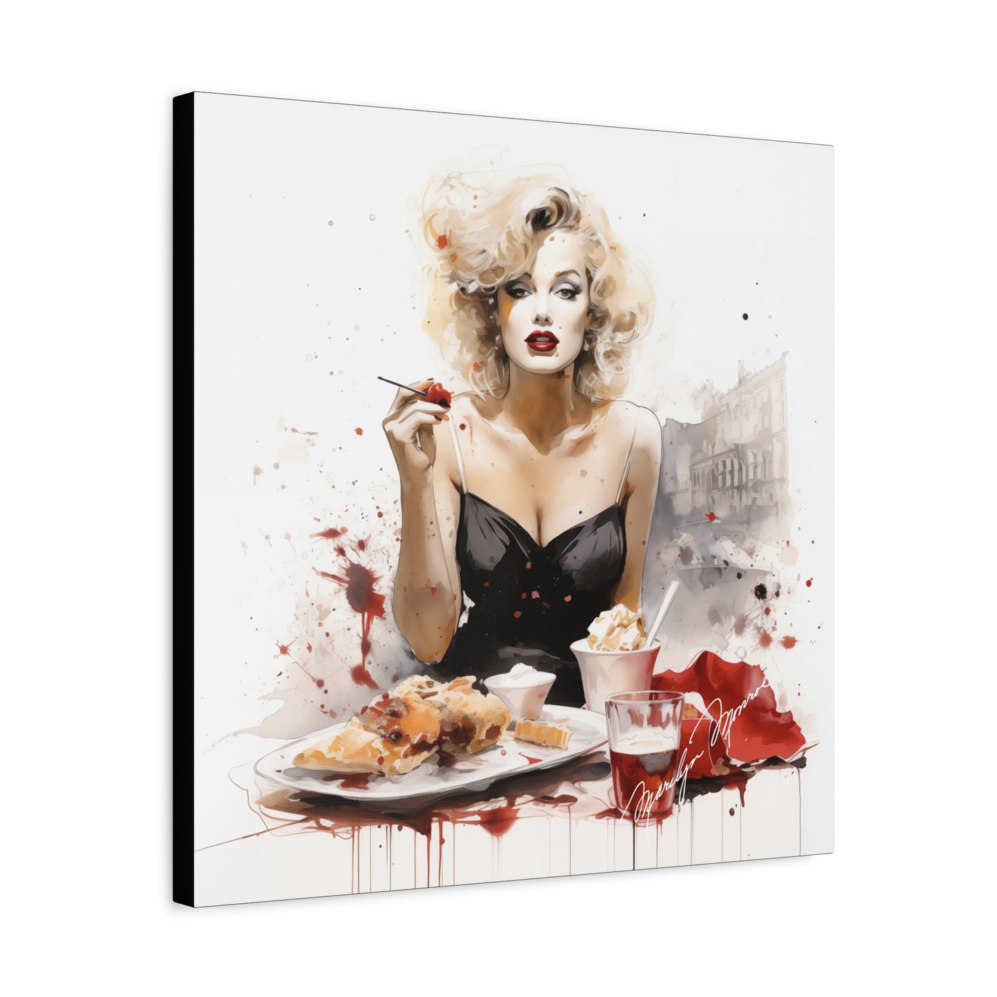 Canvas Wall Art, Gallery Wrapped Pop Art, Celebrity Wall Art – Marilyn Monroe - Cafe