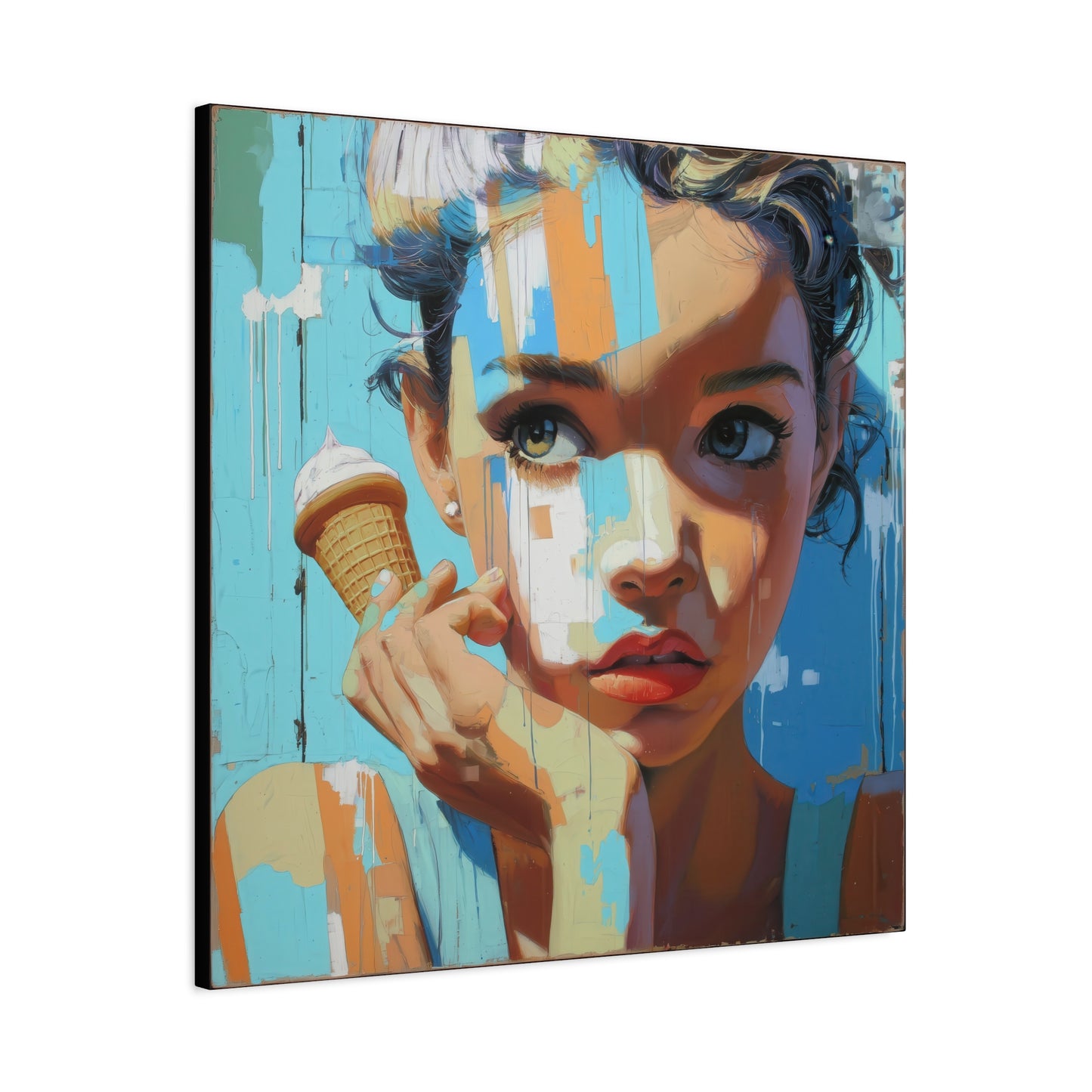Gallery Wrapped Canvas, Sweet Summer Nostalgia, Sugar and Spice Art Canvas, Ice Cream Dreams Art – Rue