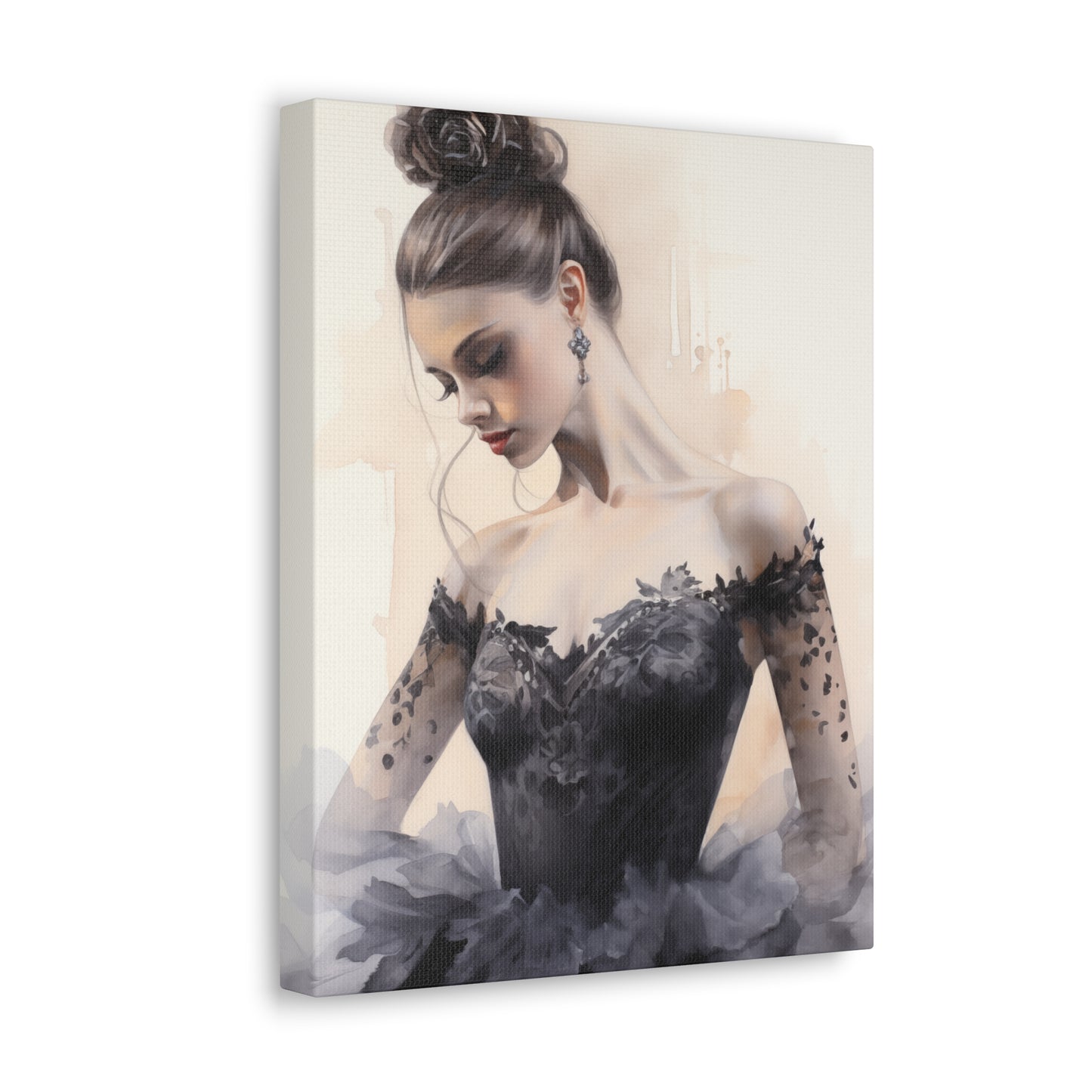 Gallery Wrapped Canvas, Ballerina Beauty, Ballet Art Canvas – Lola