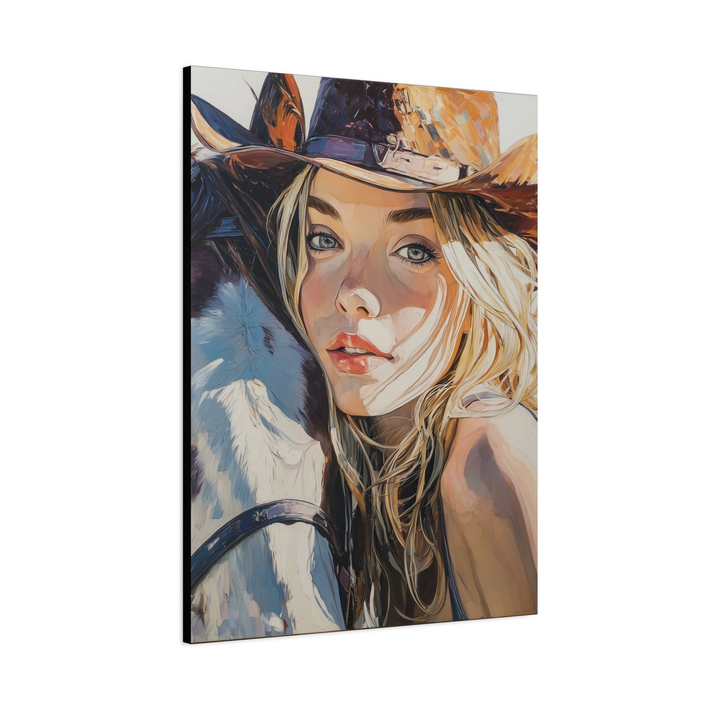 Gallery Wrapped Canvas, Wranglers and Wreckage Art Canvas, Erotic Pinup Art Canvas – Cassidy