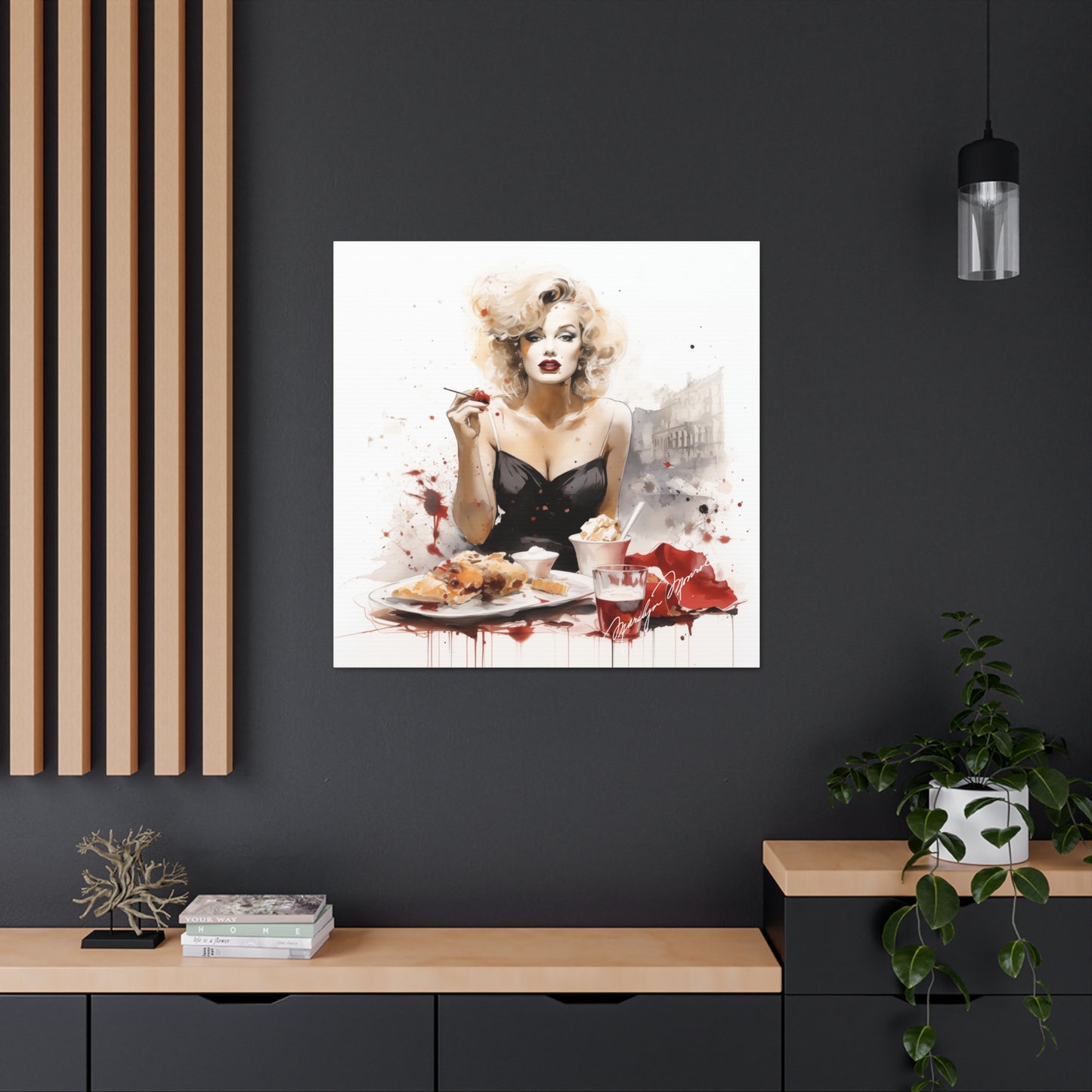 Canvas Wall Art, Gallery Wrapped Pop Art, Celebrity Wall Art – Marilyn Monroe - Cafe