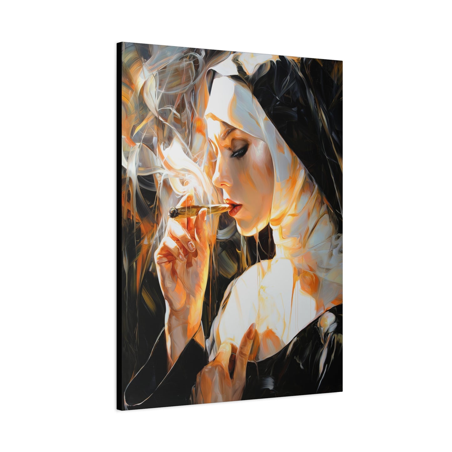Gallery Wrapped Canvas, Habits and Heresy Art Canvas, Naughty Nuns Art Canvas – Sister Benedicta