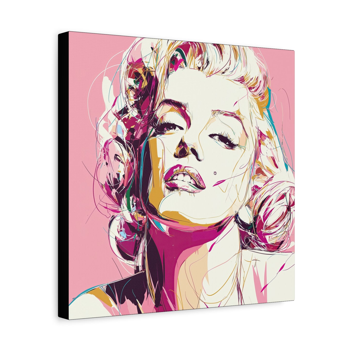 Gallery Wrapped Canvas, The Diva Project Art Canvas, Pinup Art Canvas – Marilyn Monroe - SIX