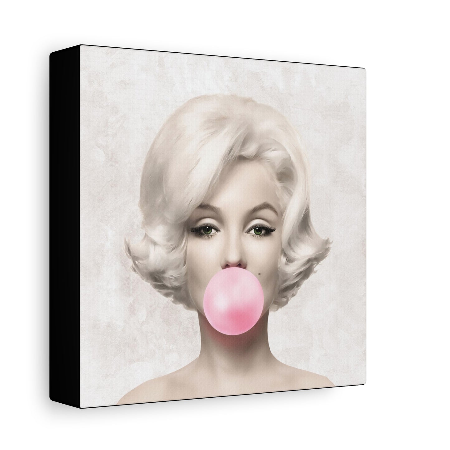Gallery Wrapped Canvas, Marilyn Monroe Art Canvas, Celebrity Diva Art Canvas – Marilyn Monroe Bubblegum