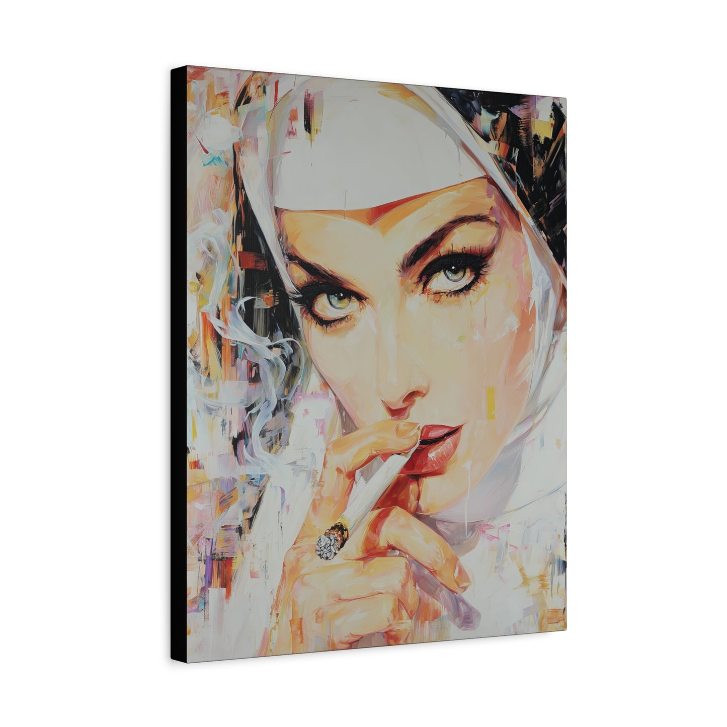 Gallery Wrapped Canvas, Habits and Heresy Art Canvas, Naughty Nuns Art Canvas – Sister Carmela