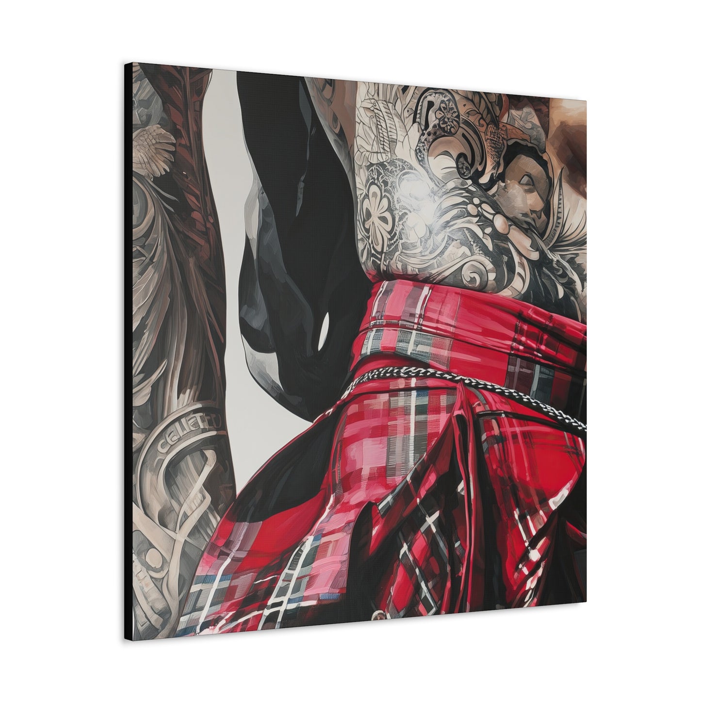 Gallery Wrapped Canvas, Kilts and Carnage Art Canvas, Erotic Pinup Art Canvas – Alexander