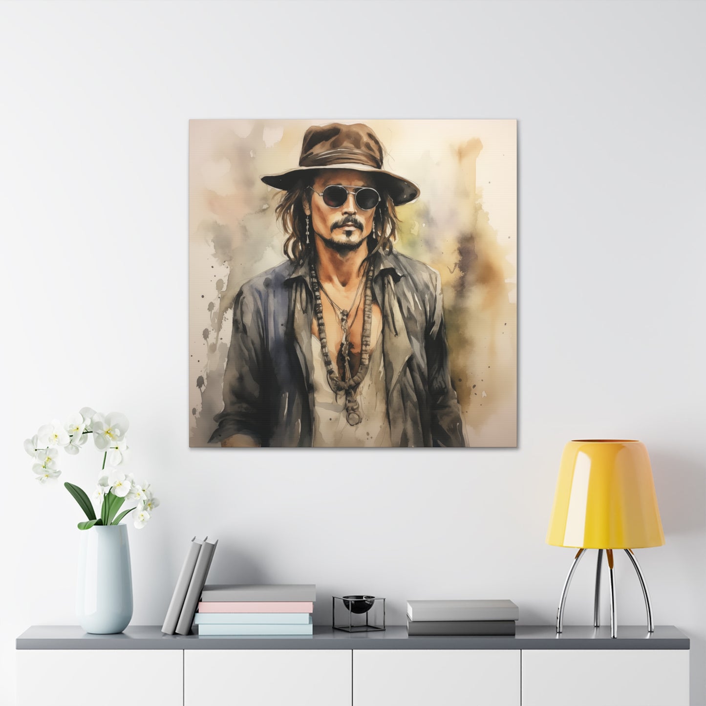 Gallery Wrapped Canvas, Celebrity Inspired, Pop Art Canvas – Johnny