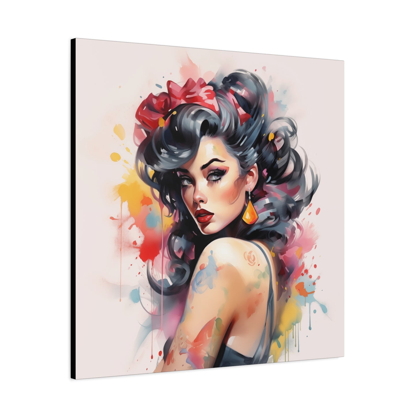 Canvas Wall Art, Gallery Wrapped Pop Art, Femme Doll Wall Art – Genevieve