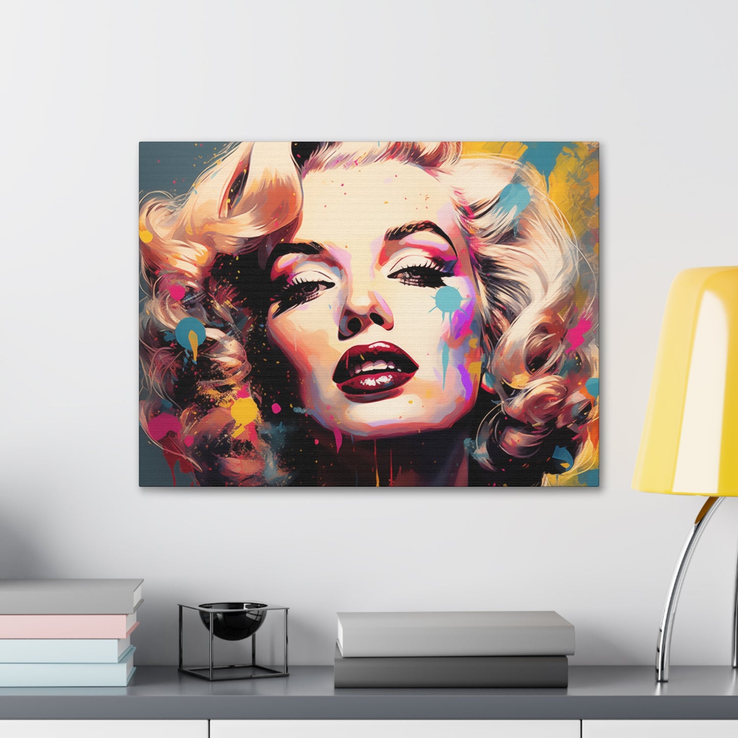 Canvas Wall Art, Gallery Wrapped Pop Art, Celebrity Wall Art – Marilyn Monroe - Abstract