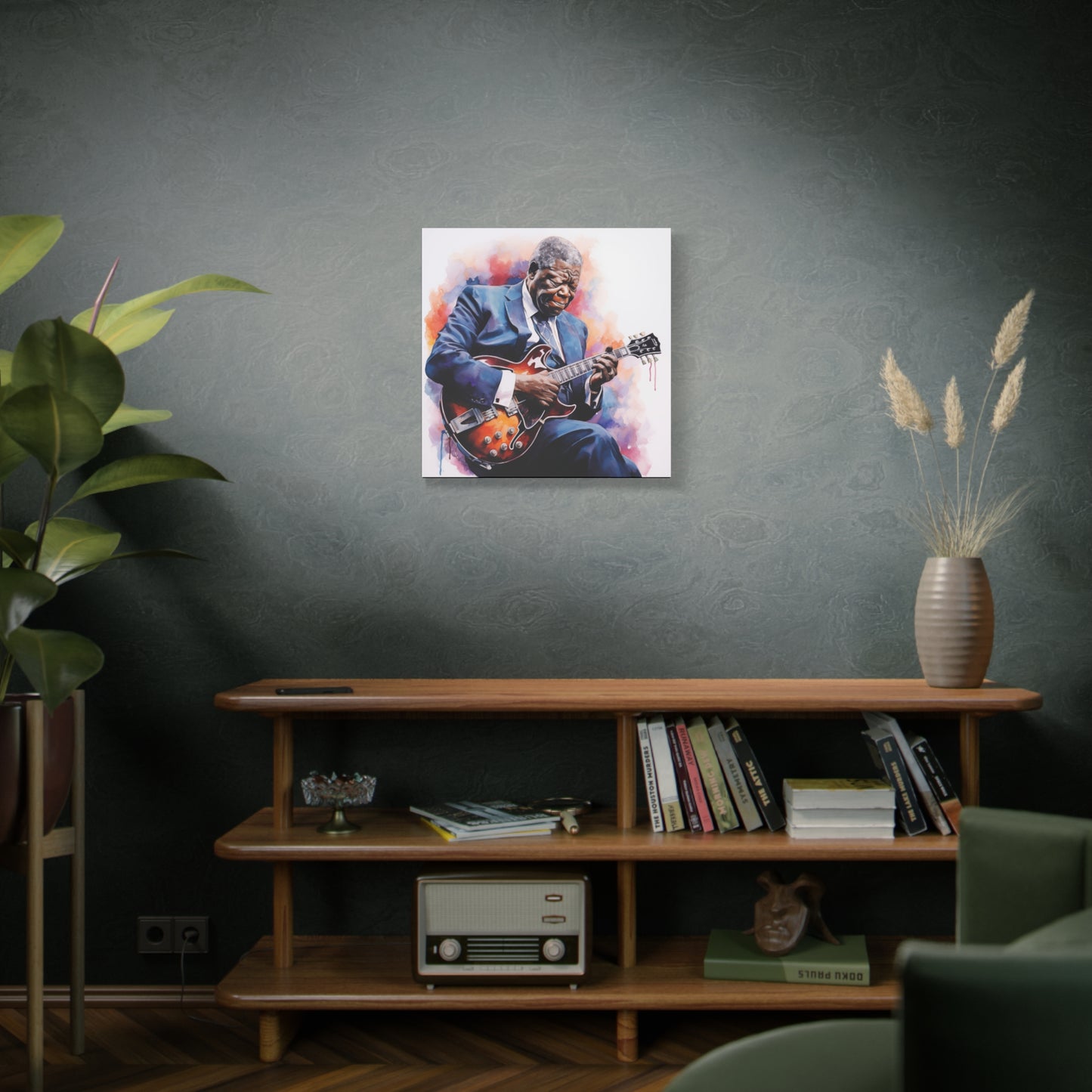 Gallery Wrapped Canvas, Celebrity Inspired, Pop Art Canvas – The King Also