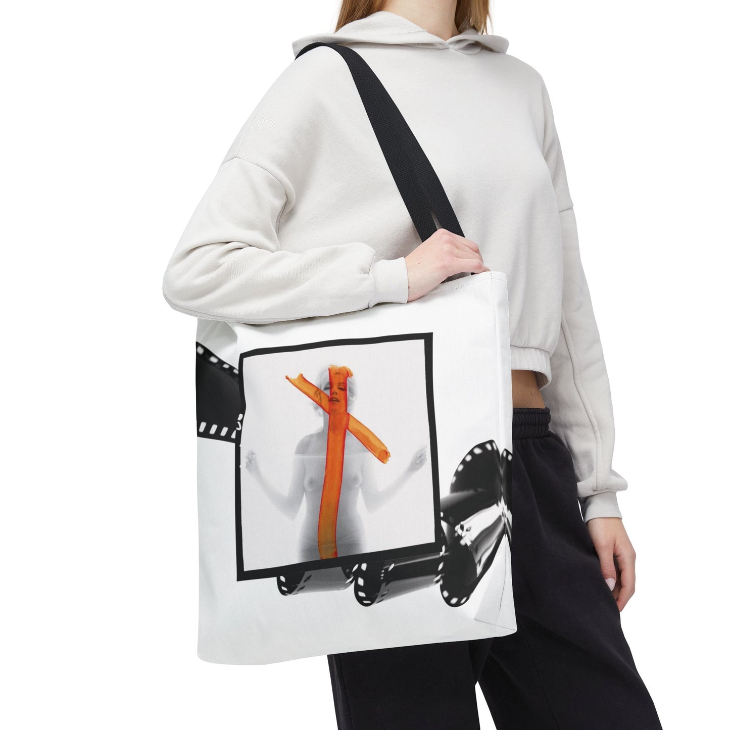 Celebrity Tote Bag, Utility Tote - Marilyn Monroe Autograph Tote - Burned Negative
