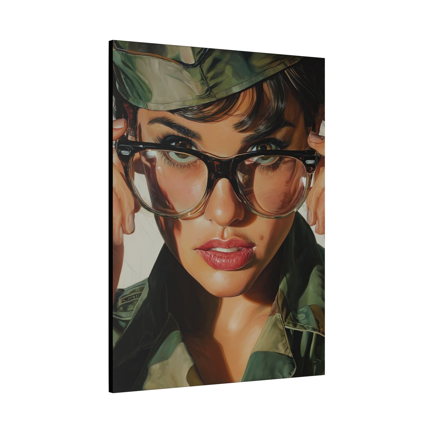 Gallery Wrapped Canvas, Liberty and Lace Art Canvas, Erotic Pinup Art Canvas – Erica