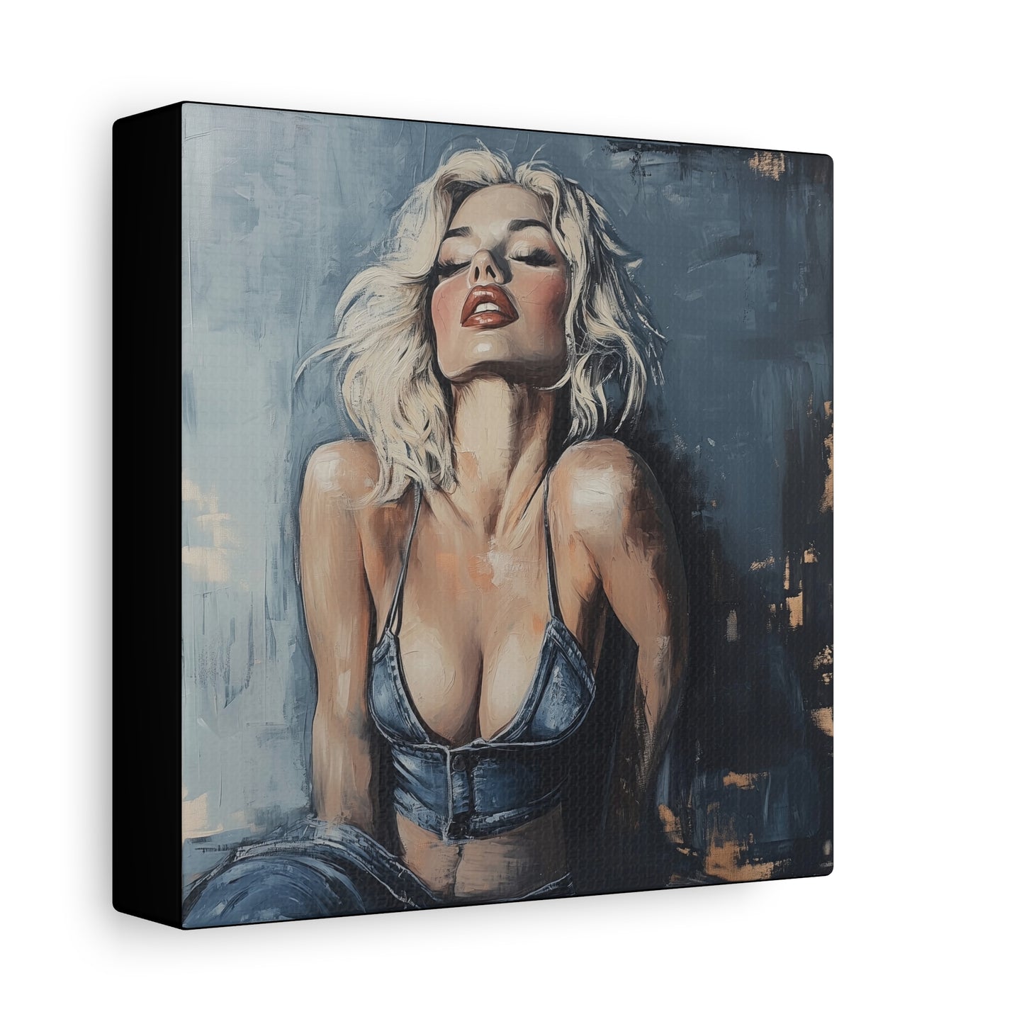 Gallery Wrapped Canvas, Guilt and Grit Adult Art Canvas, Erotic Pinup Art Canvas – Leona