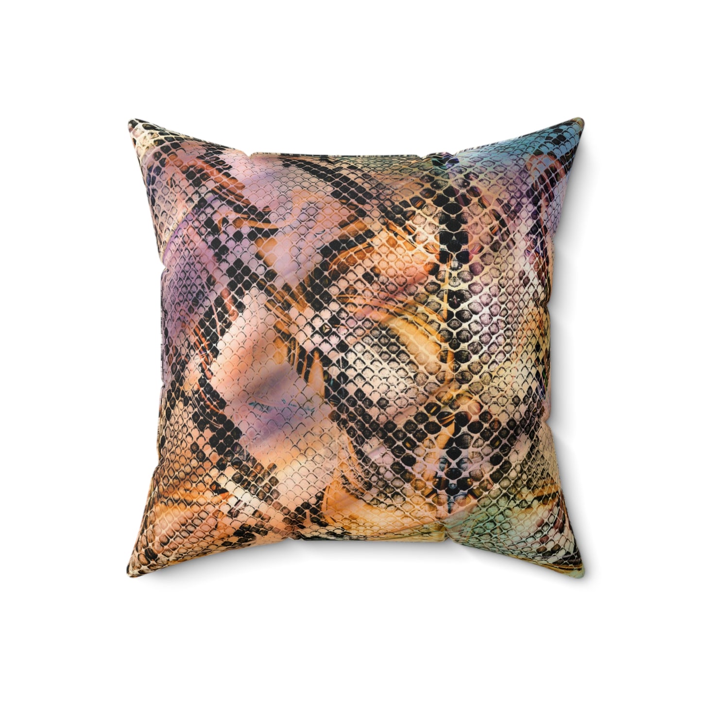 Glam Snake Skin - Serpent Print Throw Pillow - Decorative Fashion Pillow - Snake Print
