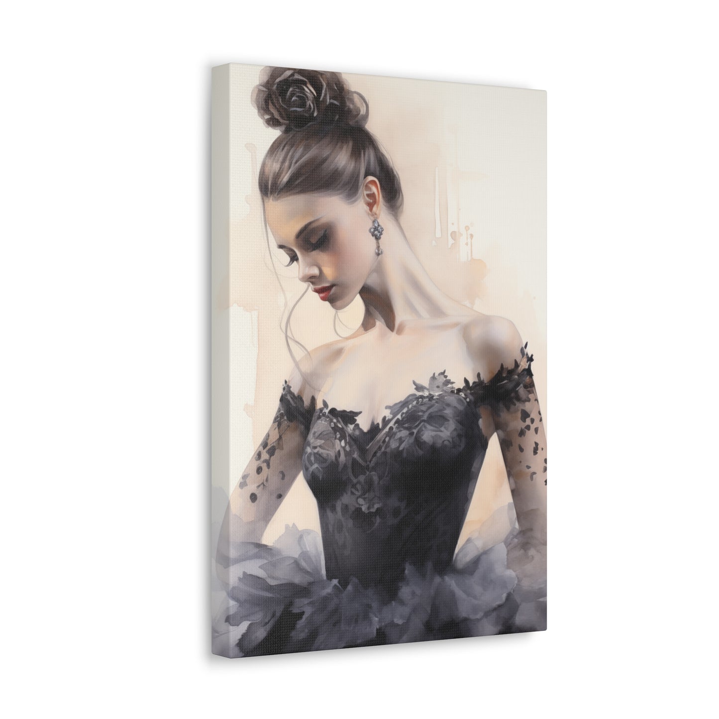 Gallery Wrapped Canvas, Ballerina Beauty, Ballet Art Canvas – Lola