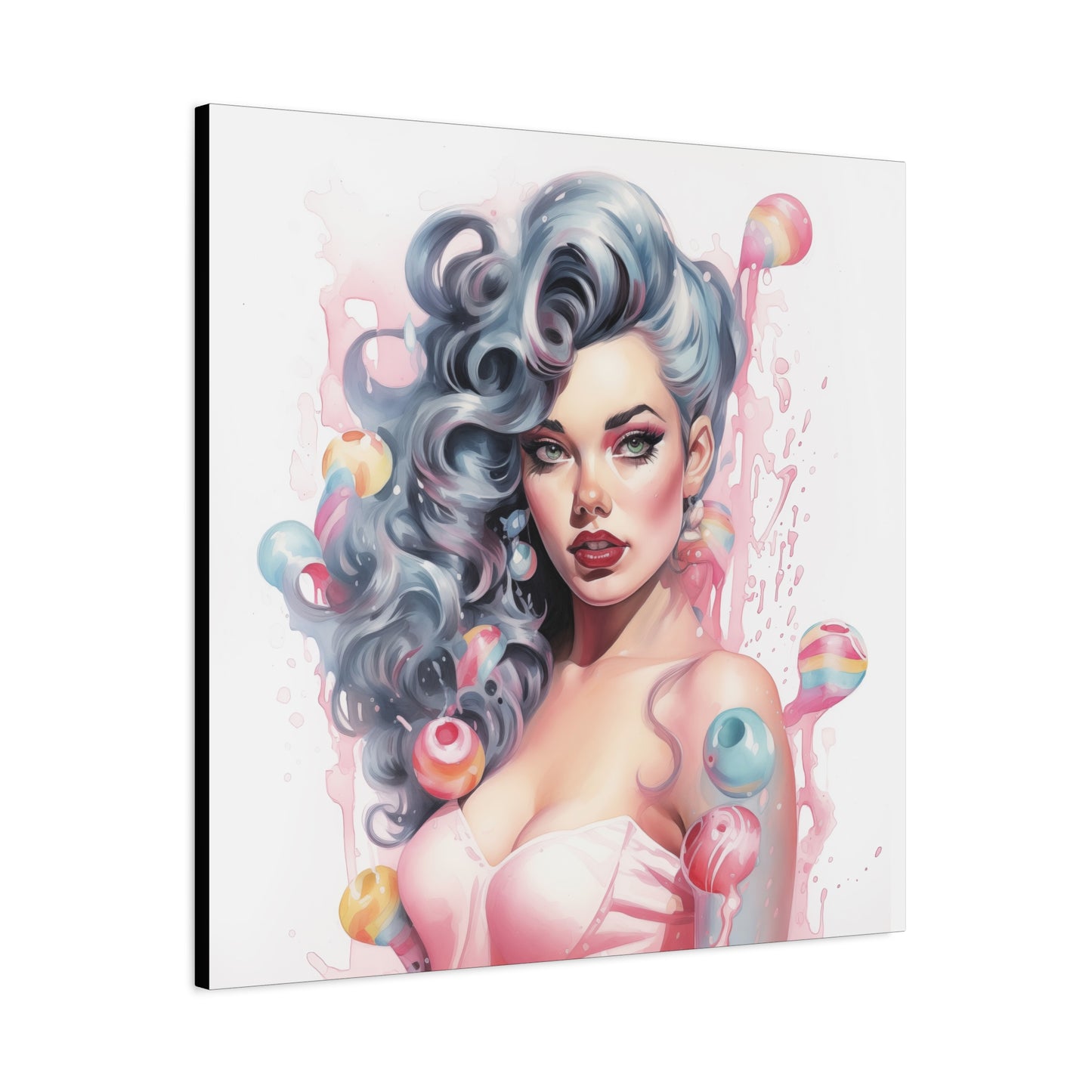 Canvas Wall Art, Gallery Wrapped Pop Art, Femme Doll Wall Art – Lux
