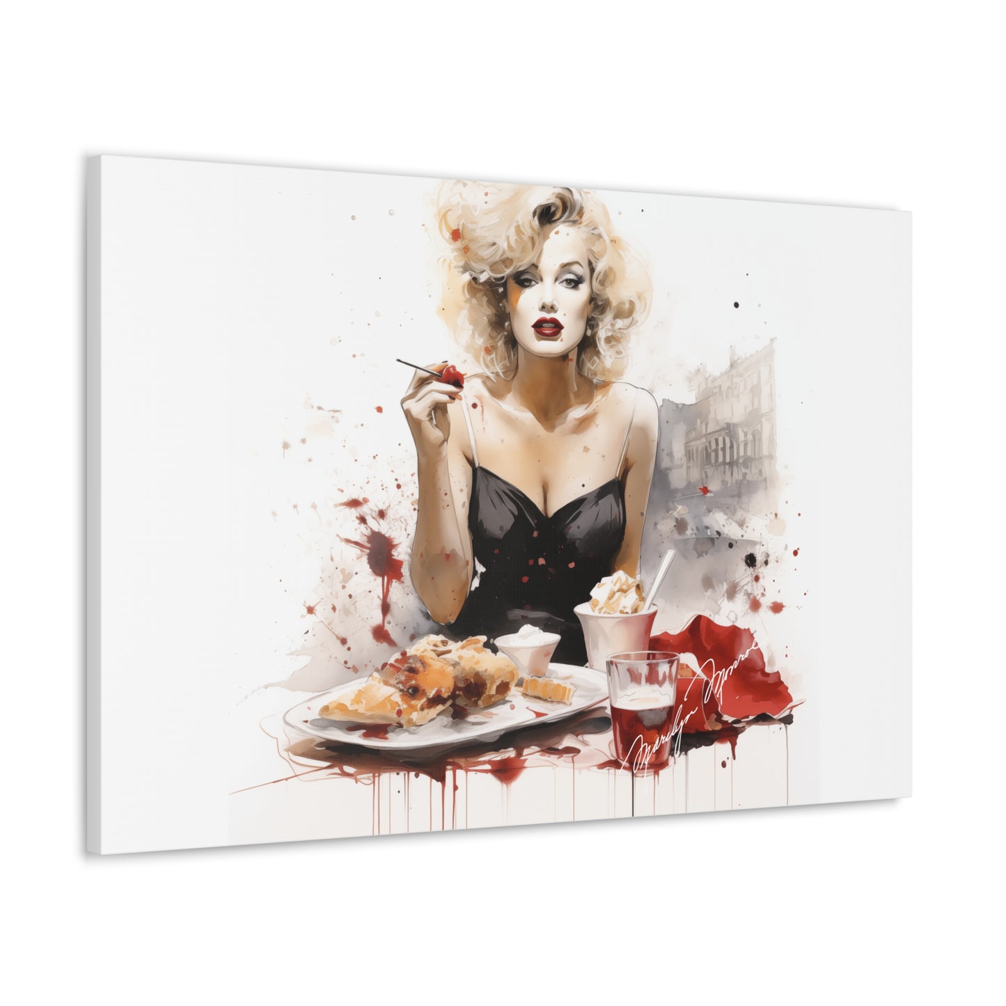 Canvas Wall Art, Gallery Wrapped Pop Art, Celebrity Wall Art – Marilyn Monroe - Cafe