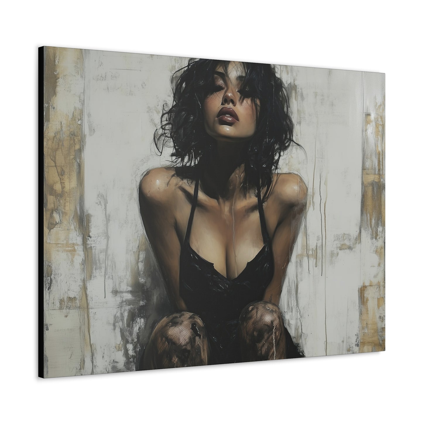 Gallery Wrapped Canvas, Sinners and Saints Art Canvas, Erotic Pinup Art Canvas – Vivienne