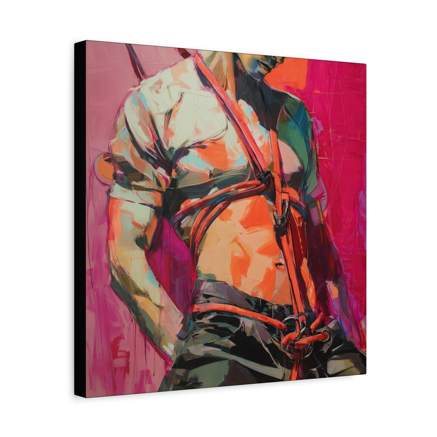 Gallery Wrapped Canvas, Ropes and Reverence Art Canvas, Erotic Shibari Art Canvas – Soren
