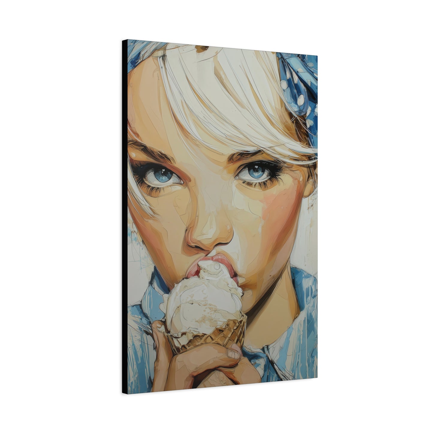 Gallery Wrapped Canvas, Sweet Summer Nostalgia, Sugar and Spice Art Canvas, Ice Cream Dreams Art – Cora