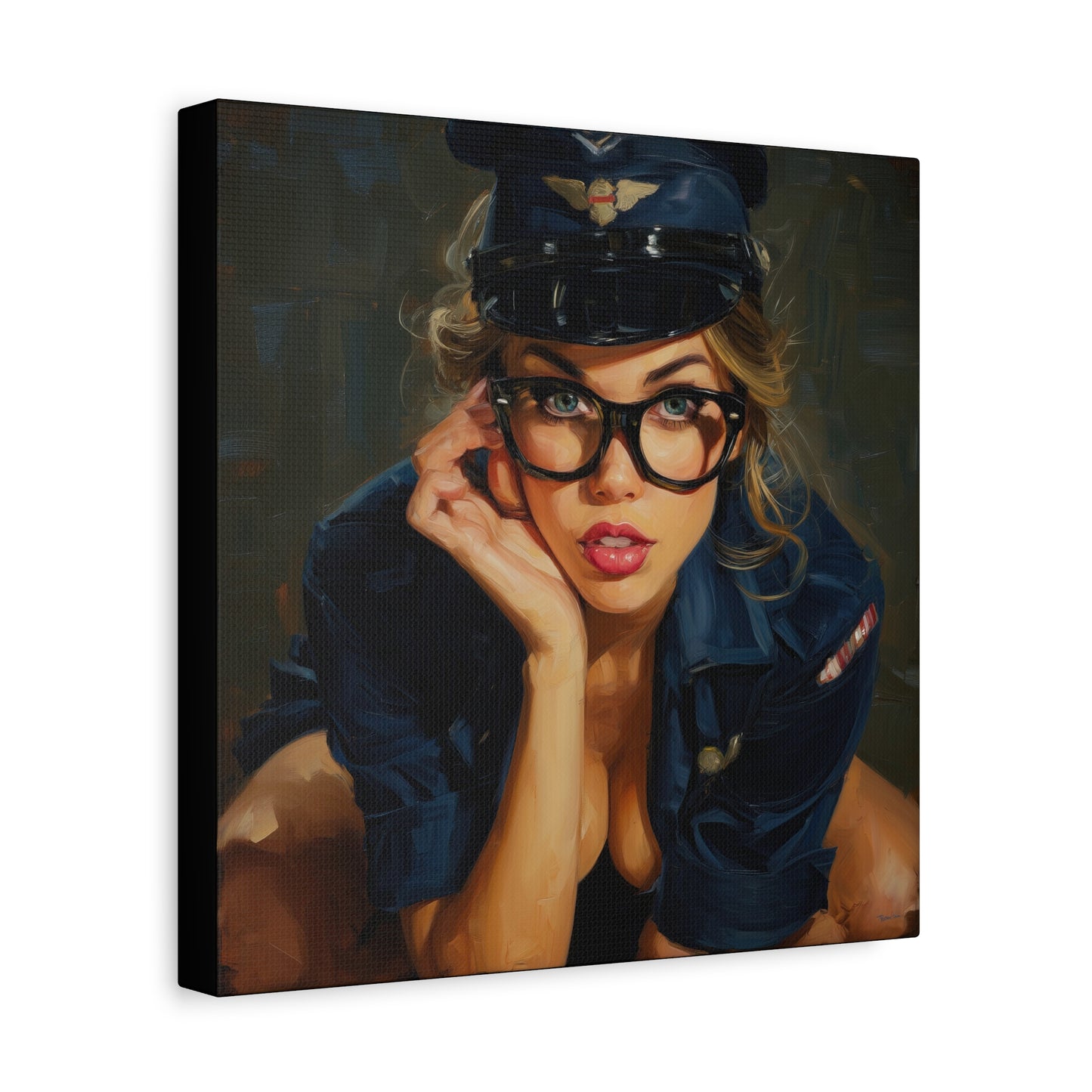 Gallery Wrapped Canvas, Liberty and Lace Art Canvas, Erotic Pinup Art Canvas – Savannah
