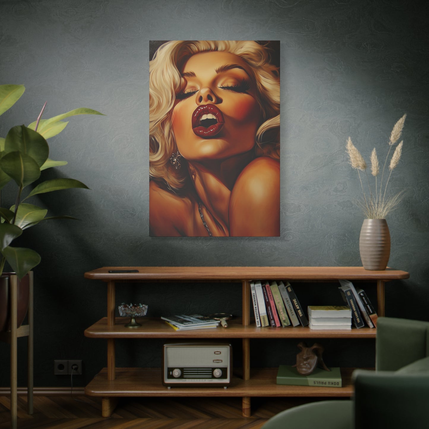 Gallery Wrapped Canvas, Guilt and Grit Adult Art Canvas, Erotic Pinup Art Canvas – Evangeline