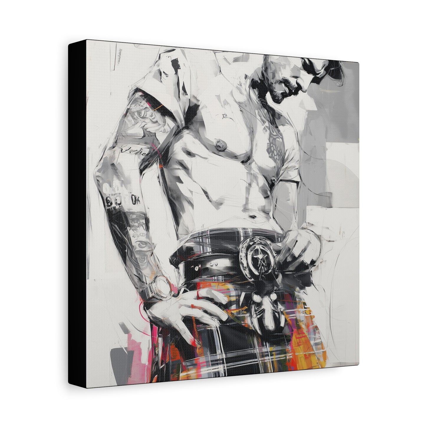 Gallery Wrapped Canvas, Kilts and Carnage Art Canvas, Erotic Pinup Art Canvas – Callum