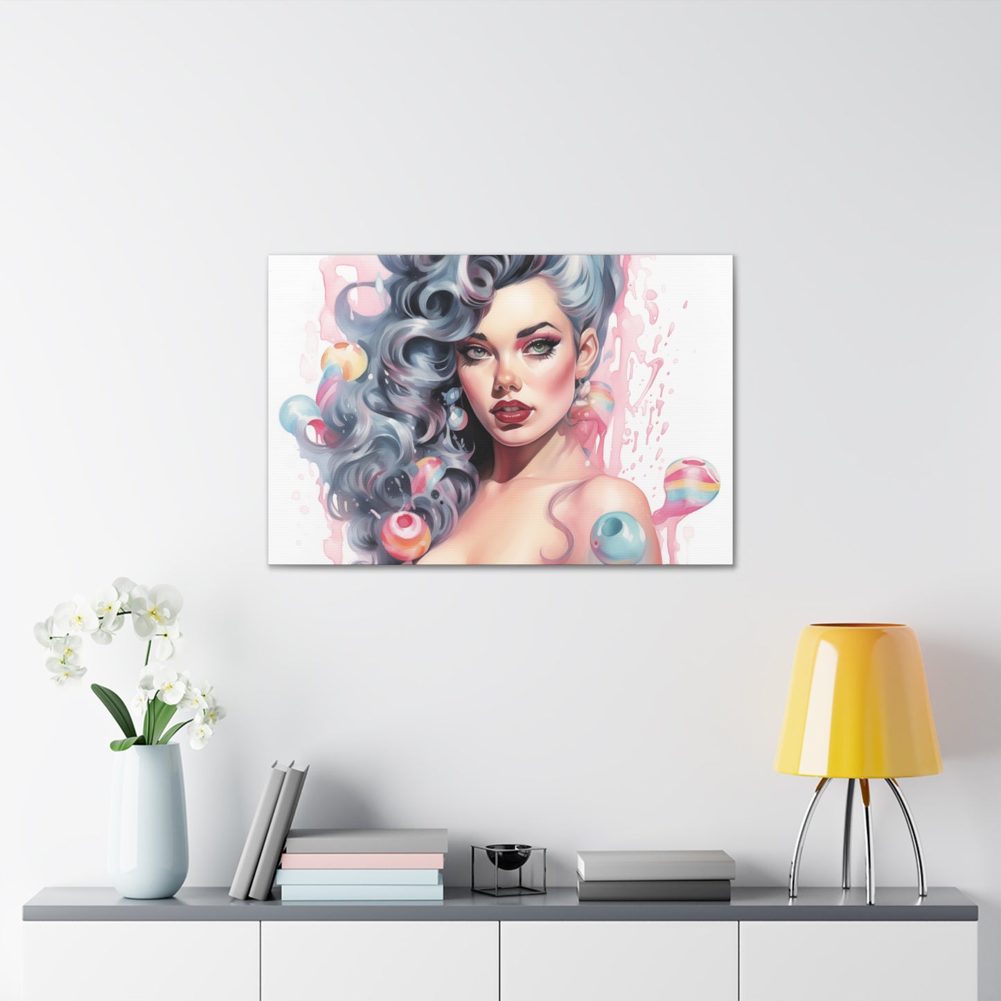 Canvas Wall Art, Gallery Wrapped Pop Art, Femme Doll Wall Art – Lux