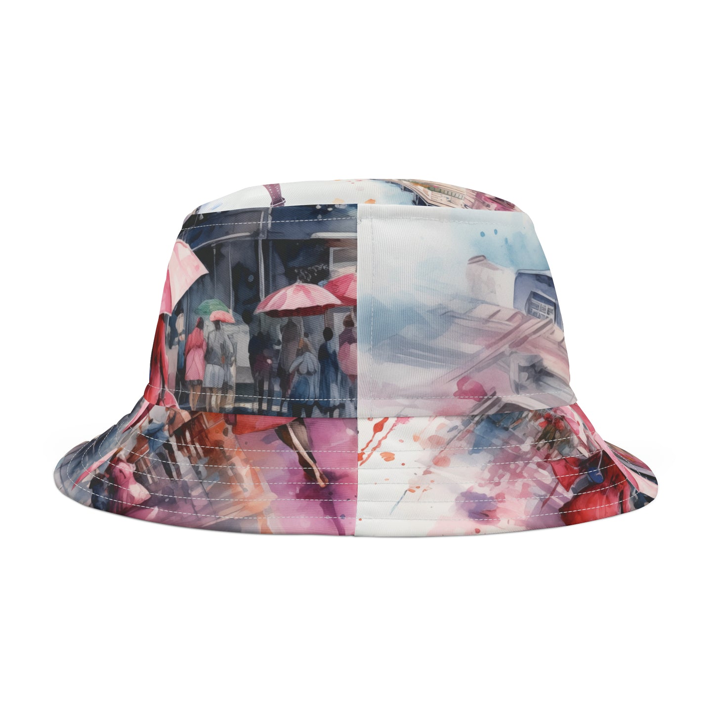 Raining Watercolor in Paris Bucket Hat