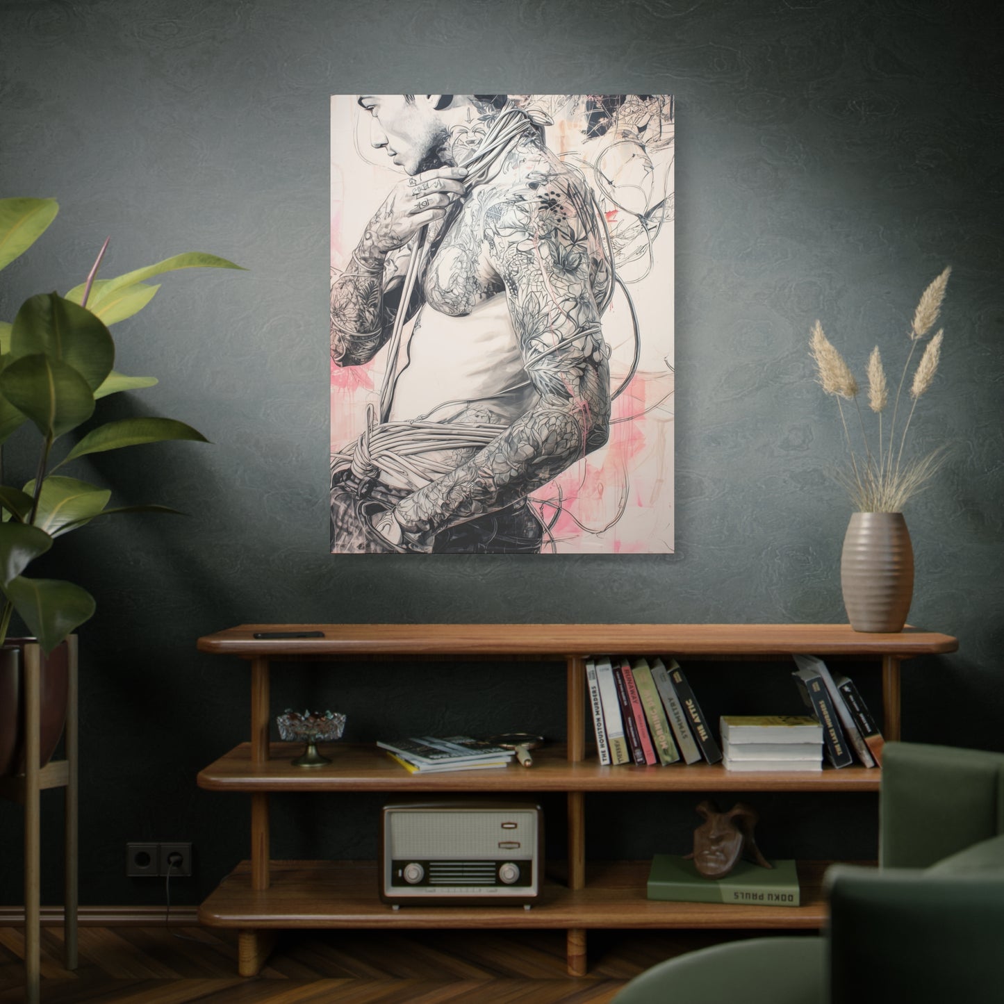 Gallery Wrapped Canvas, Ropes and Reverence Art Canvas, Erotic Shibari Art Canvas – Asher