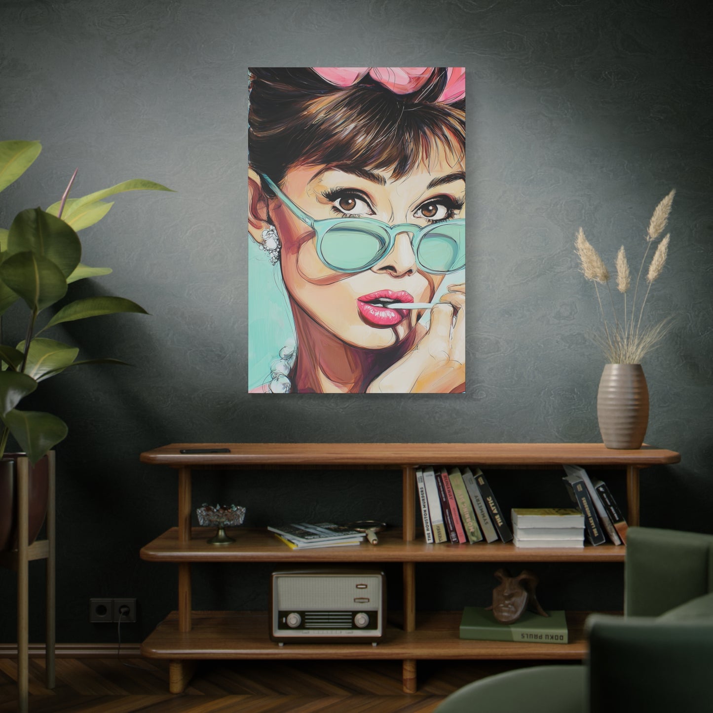 Gallery Wrapped Canvas, The Diva Project Art Canvas, Pinup Art Canvas – Audrey Hepburn - ELEVEN