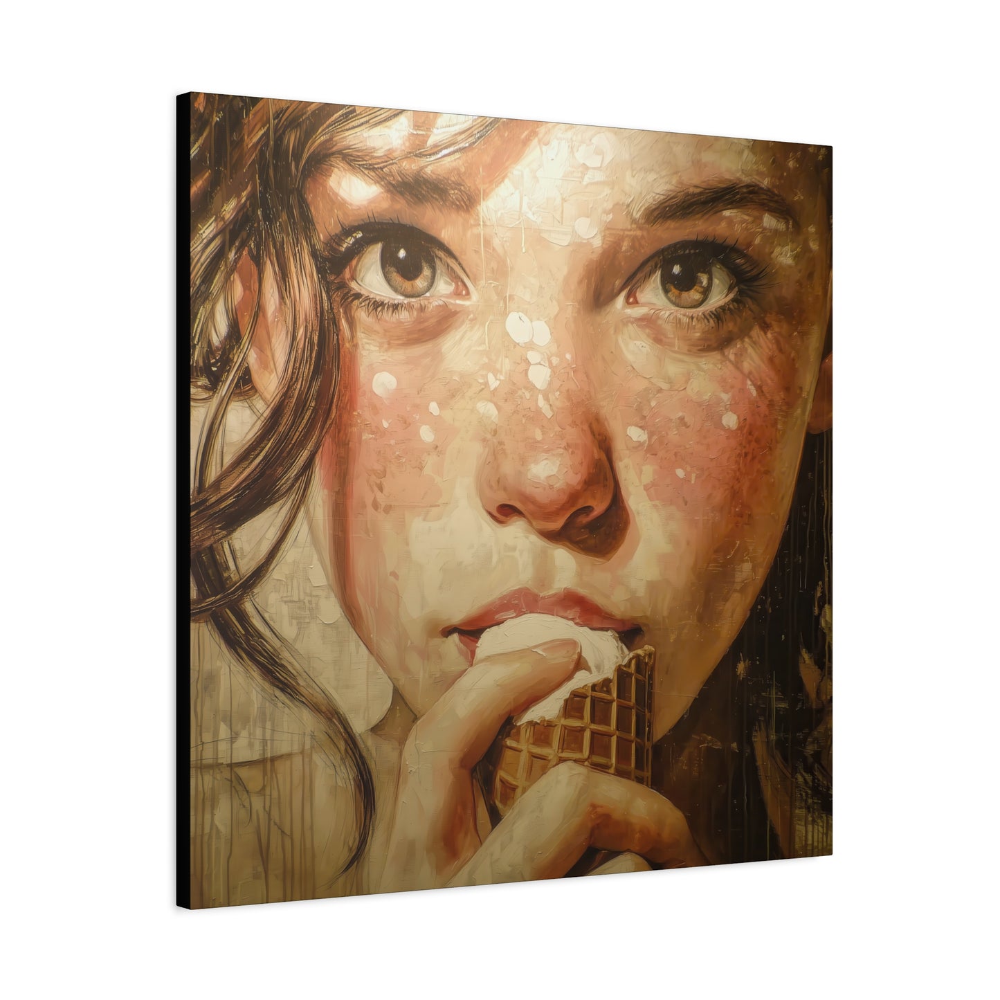 Gallery Wrapped Canvas, Sweet Summer Nostalgia, Sugar and Spice Art Canvas, Ice Cream Dreams Art – Fern