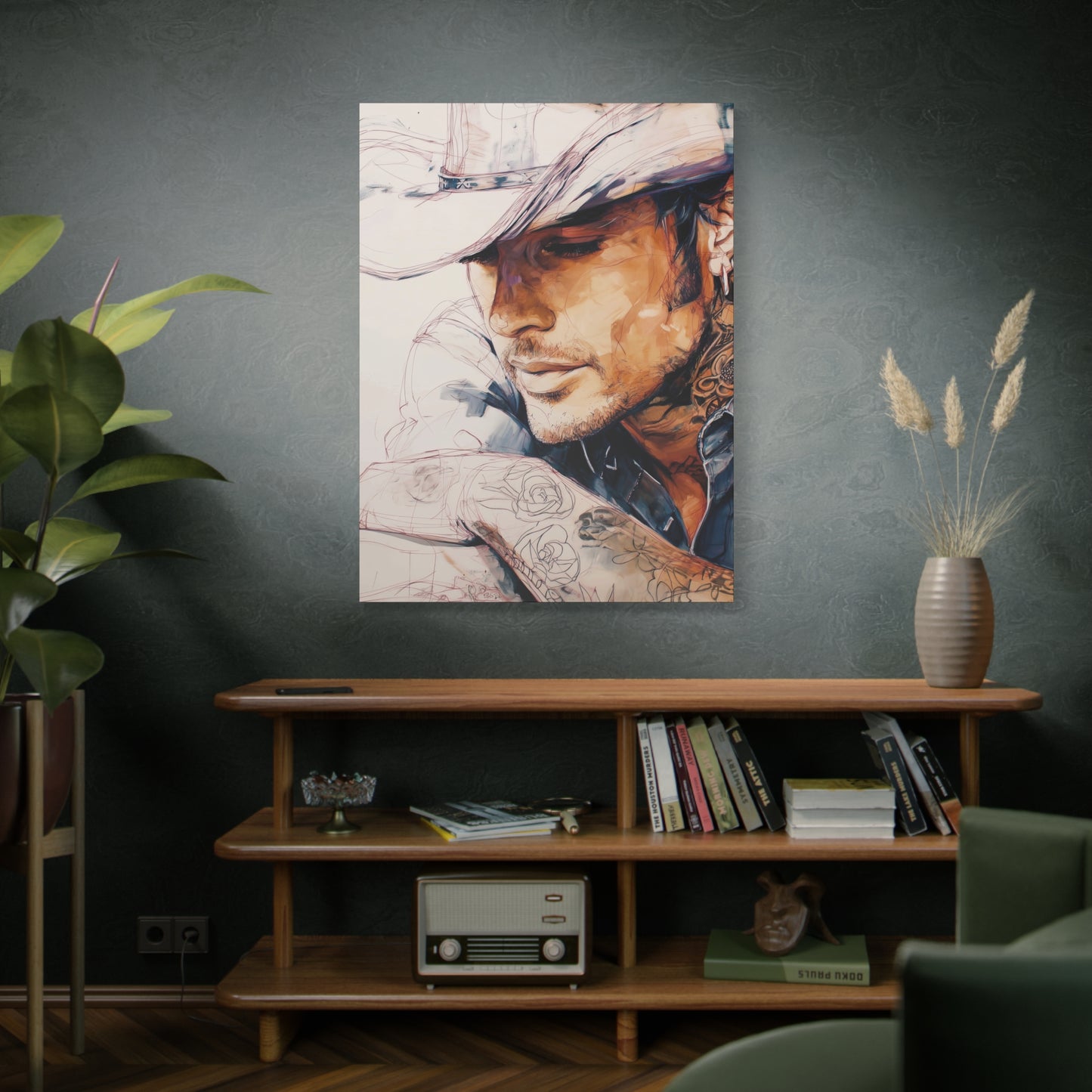 Gallery Wrapped Canvas, Wranglers and Wreckage Art Canvas, Erotic Pinup Art Canvas – Wade