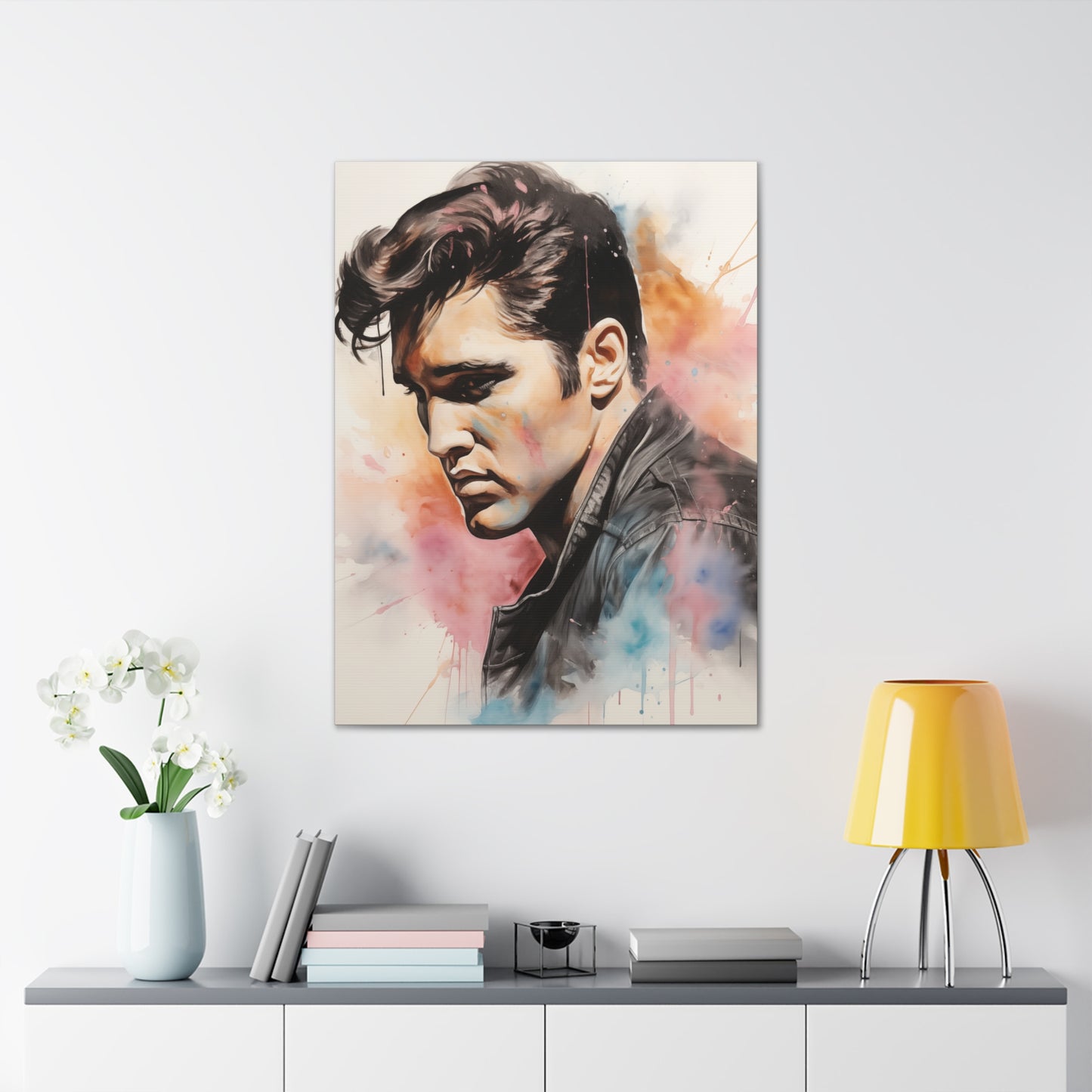 Gallery Wrapped Canvas, Celebrity Inspired, Pop Art Canvas – Elvis