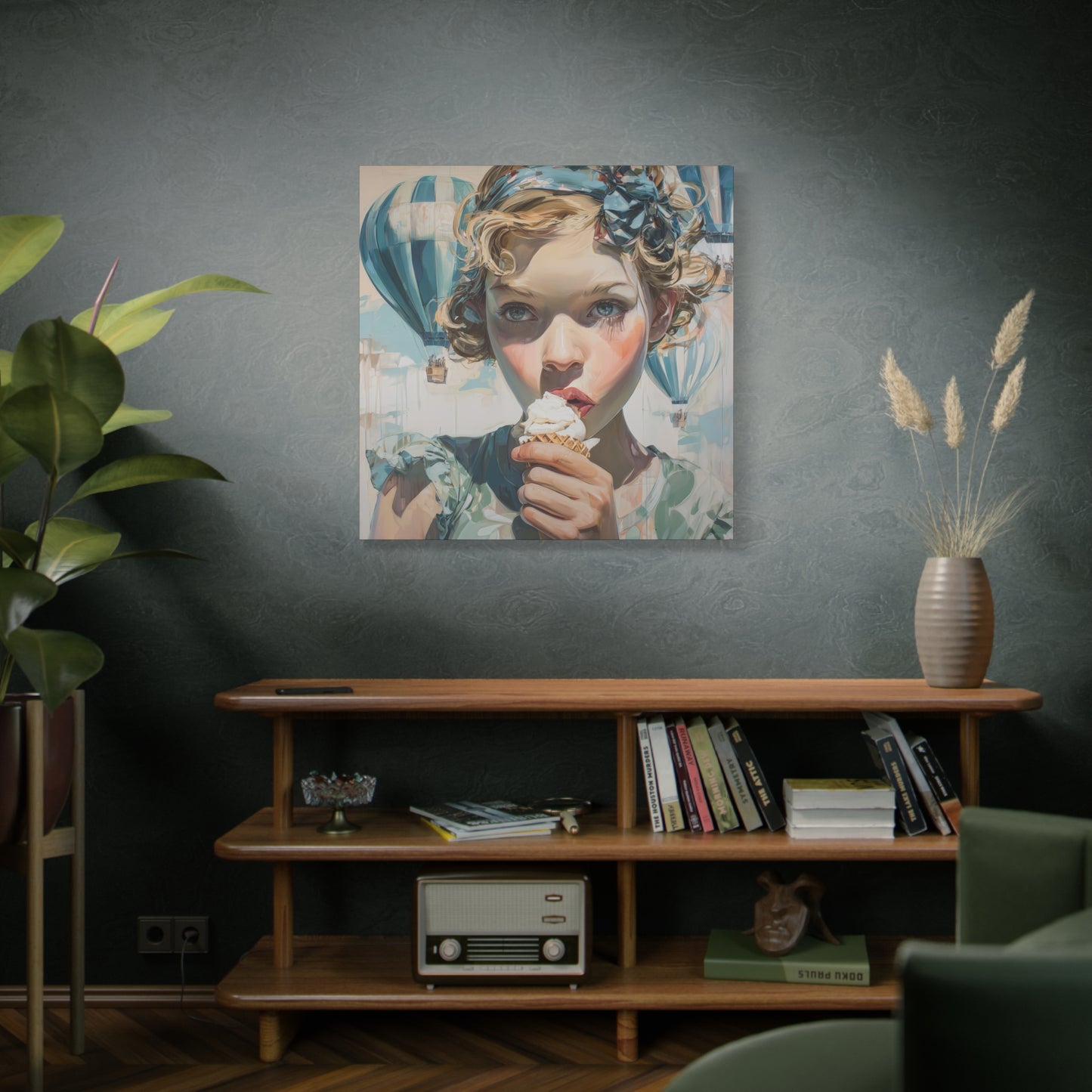 Gallery Wrapped Canvas, Sweet Summer Nostalgia, Sugar and Spice Art Canvas, Ice Cream Dreams Art – Lottie