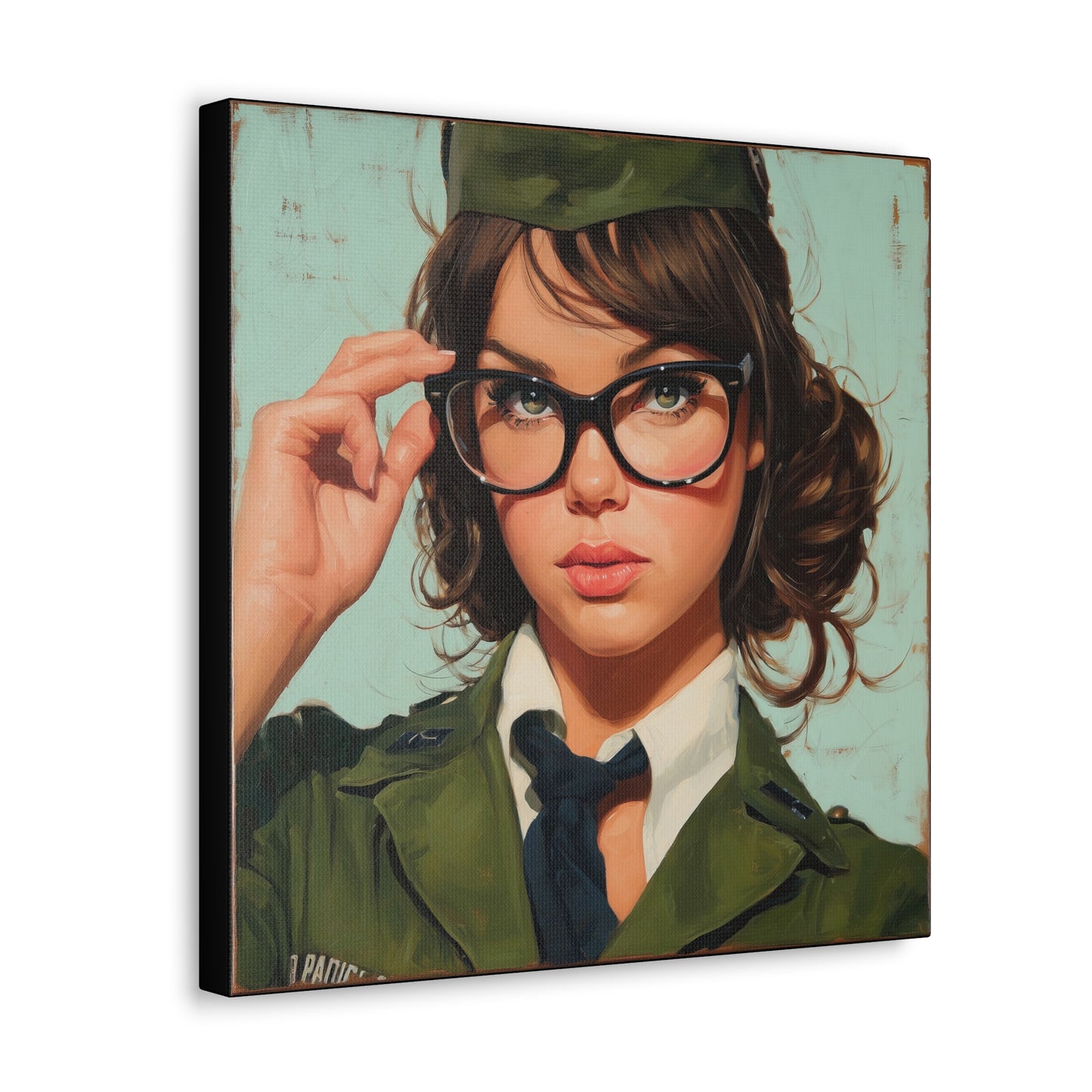 Gallery Wrapped Canvas, Liberty and Lace Art Canvas, Erotic Pinup Art Canvas – Piper