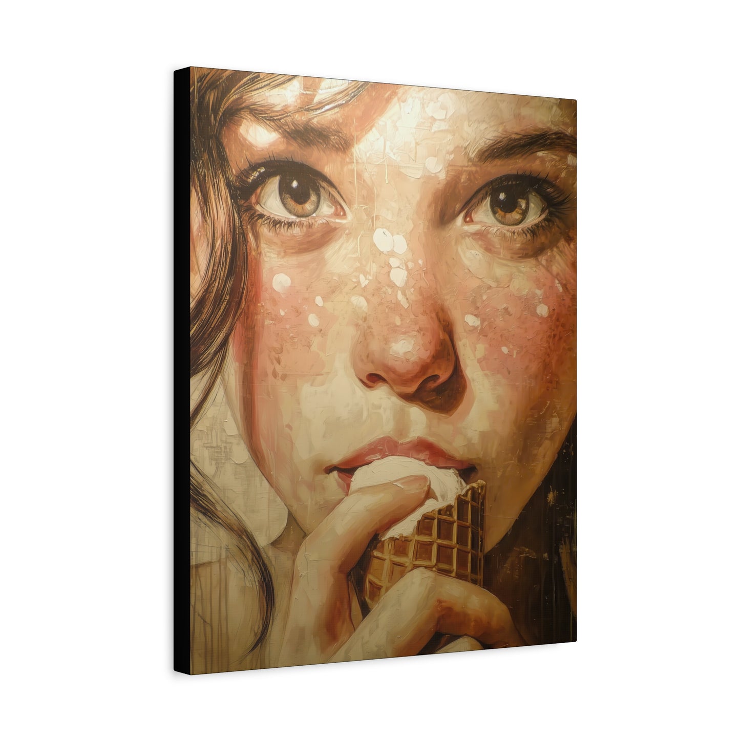 Gallery Wrapped Canvas, Sweet Summer Nostalgia, Sugar and Spice Art Canvas, Ice Cream Dreams Art – Fern