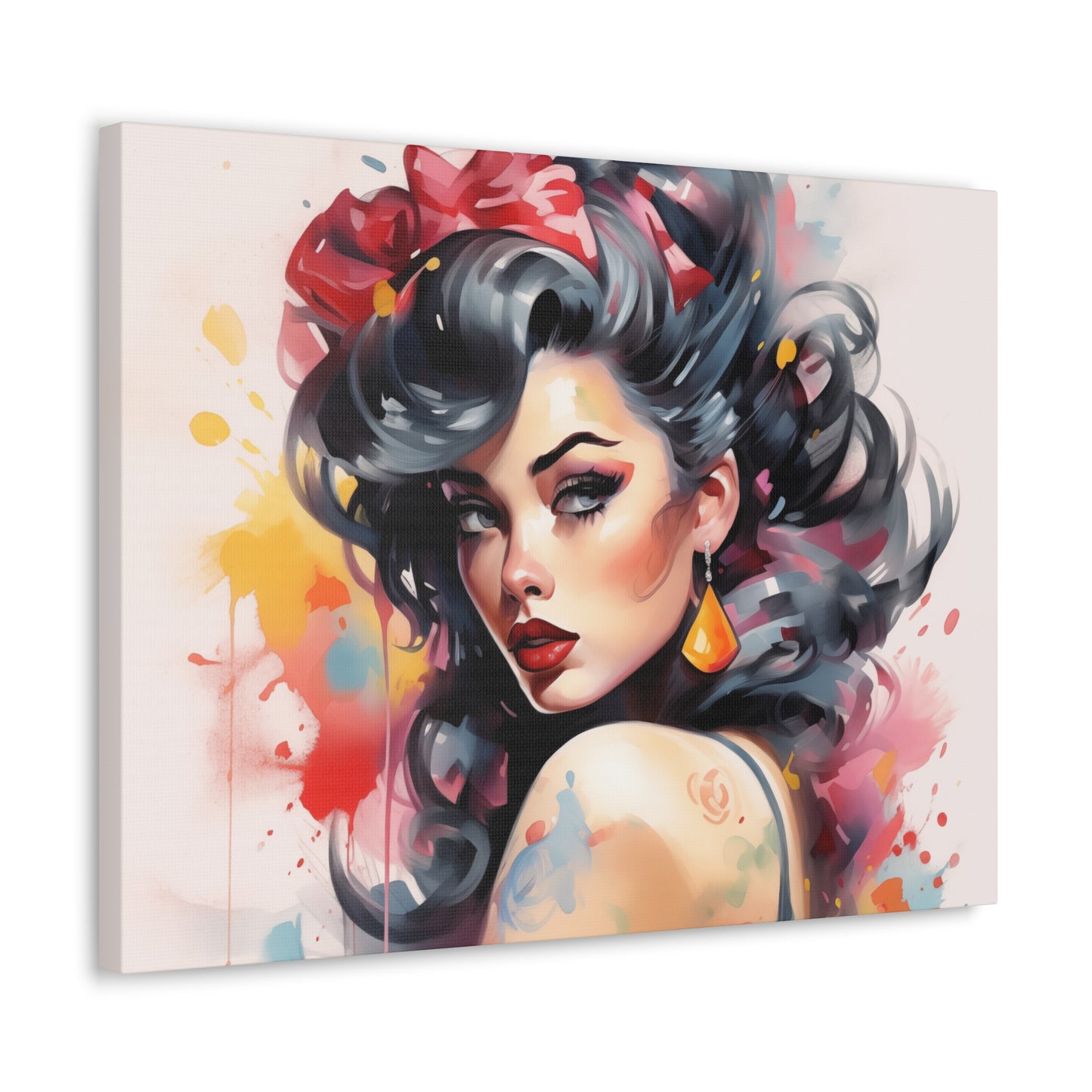 Canvas Wall Art, Gallery Wrapped Pop Art, Femme Doll Wall Art – Genevieve