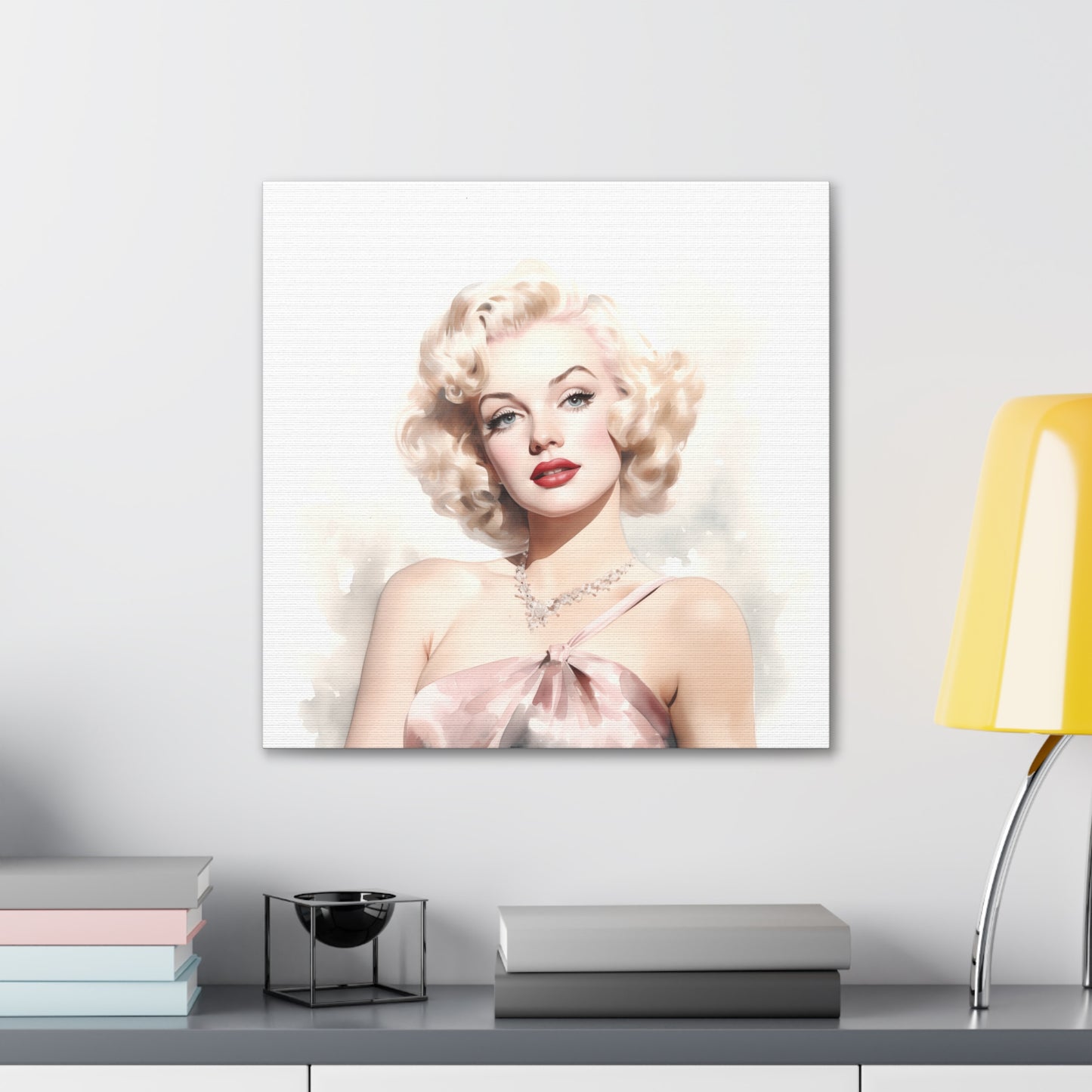 Canvas Wall Art, Gallery Wrapped Pop Art, Celebrity Wall Art – Marilyn Monroe - Pink